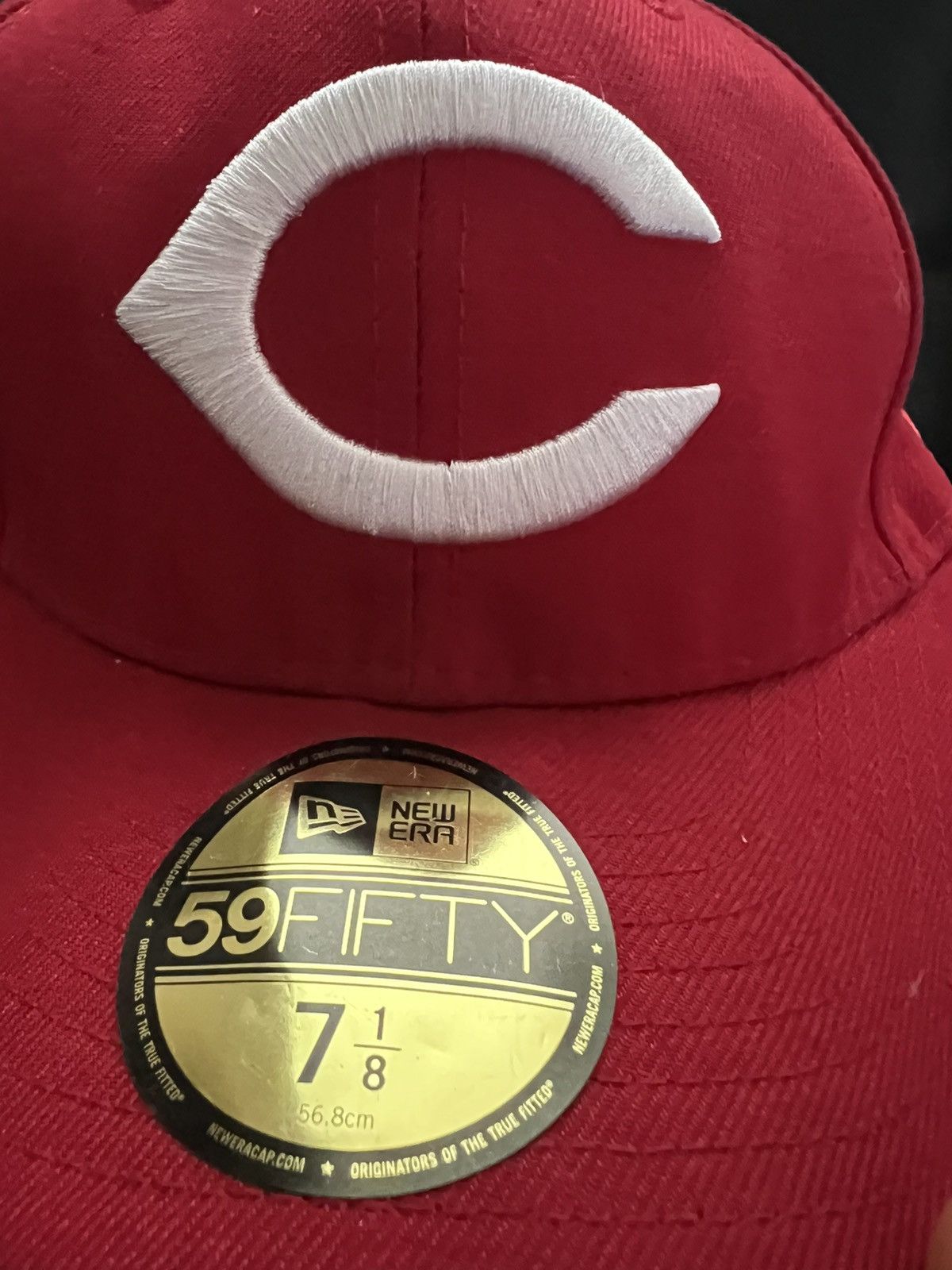 New Era Cincinnati Reds 100th Anniversary Fitted Hat 7 1/8" Size ONE SIZE - 4 Thumbnail