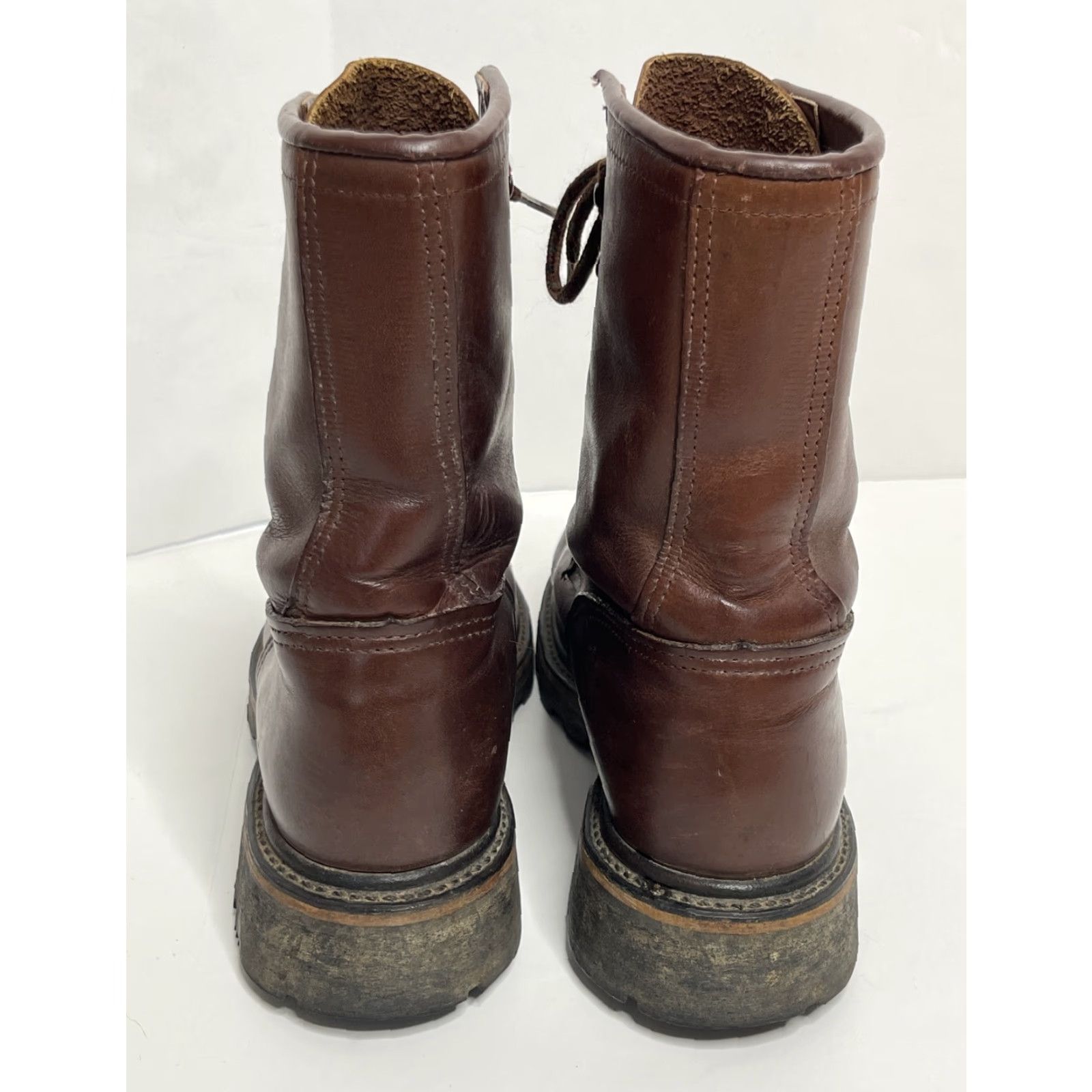 Red Wing VINTAGE Red Wing Logger Boots Men Brown Leather USA Made 04009 7 D USA Mens Boots Size US 7 / EU 40 - 7 Thumbnail