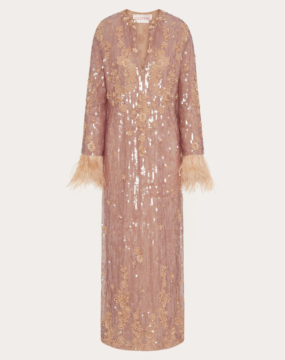 Valentino o1s1wg110525 Tulle Embroidered Evening Dress in Multicolor Size L / US 10 / IT 46 - 1 Thumbnail