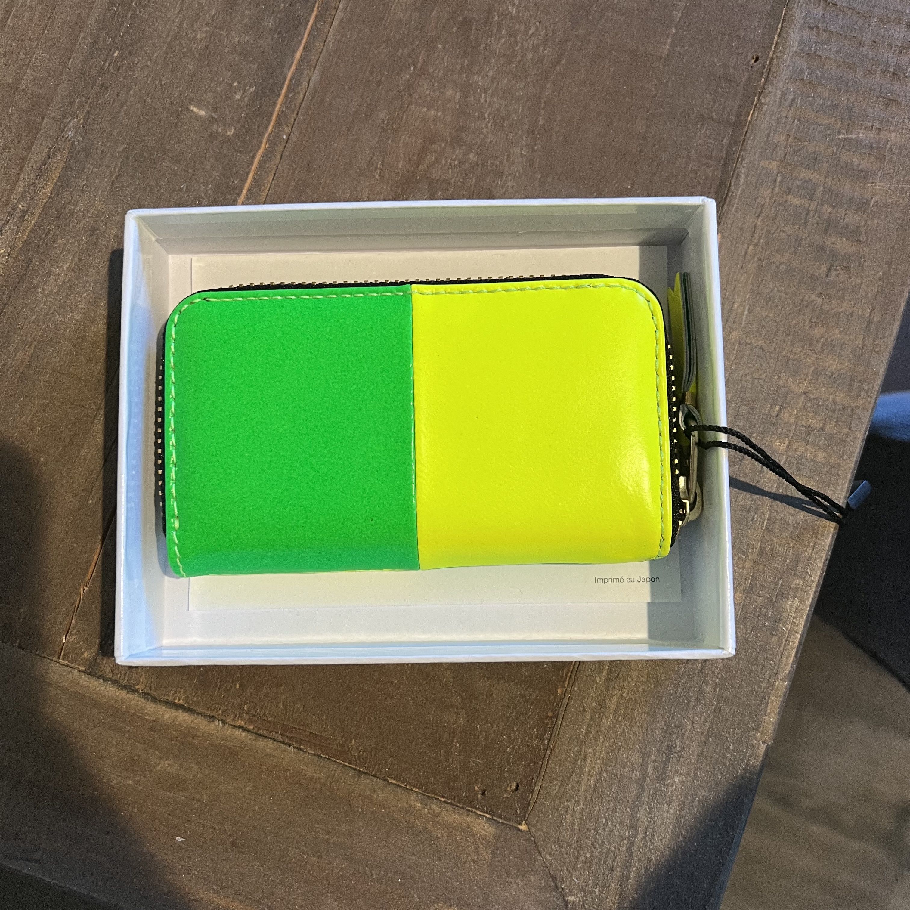 Comme des Garcons Colour Block Zip Wallet - Green/Yellow (SA410XFS) Size ONE SIZE - 3 Thumbnail