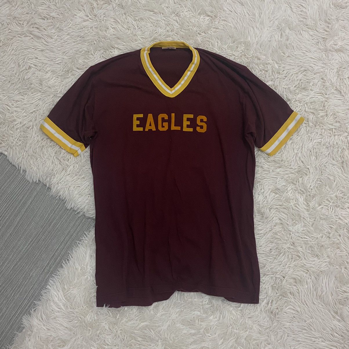 Vintage VINTAGE RARE 80s‼️Eagles SpellOut Made In USA T-Shirts Size US L / EU 52-54 / 3 - 1 Thumbnail