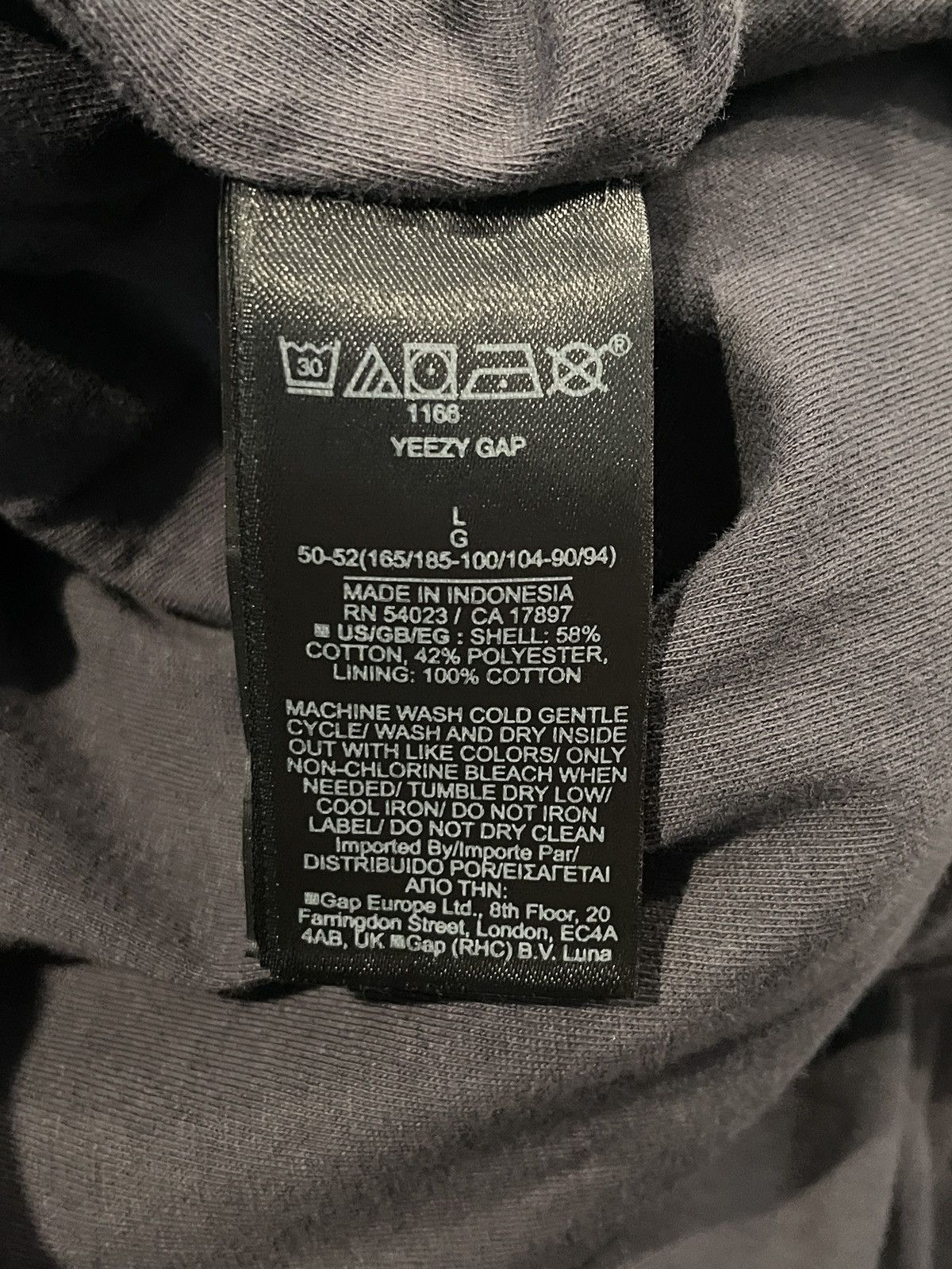 Balenciaga × Gap × Kanye West Dark Grey YGEBB Logo Hoodie Size Large Size US L / EU 52-54 / 3 - 5 Thumbnail