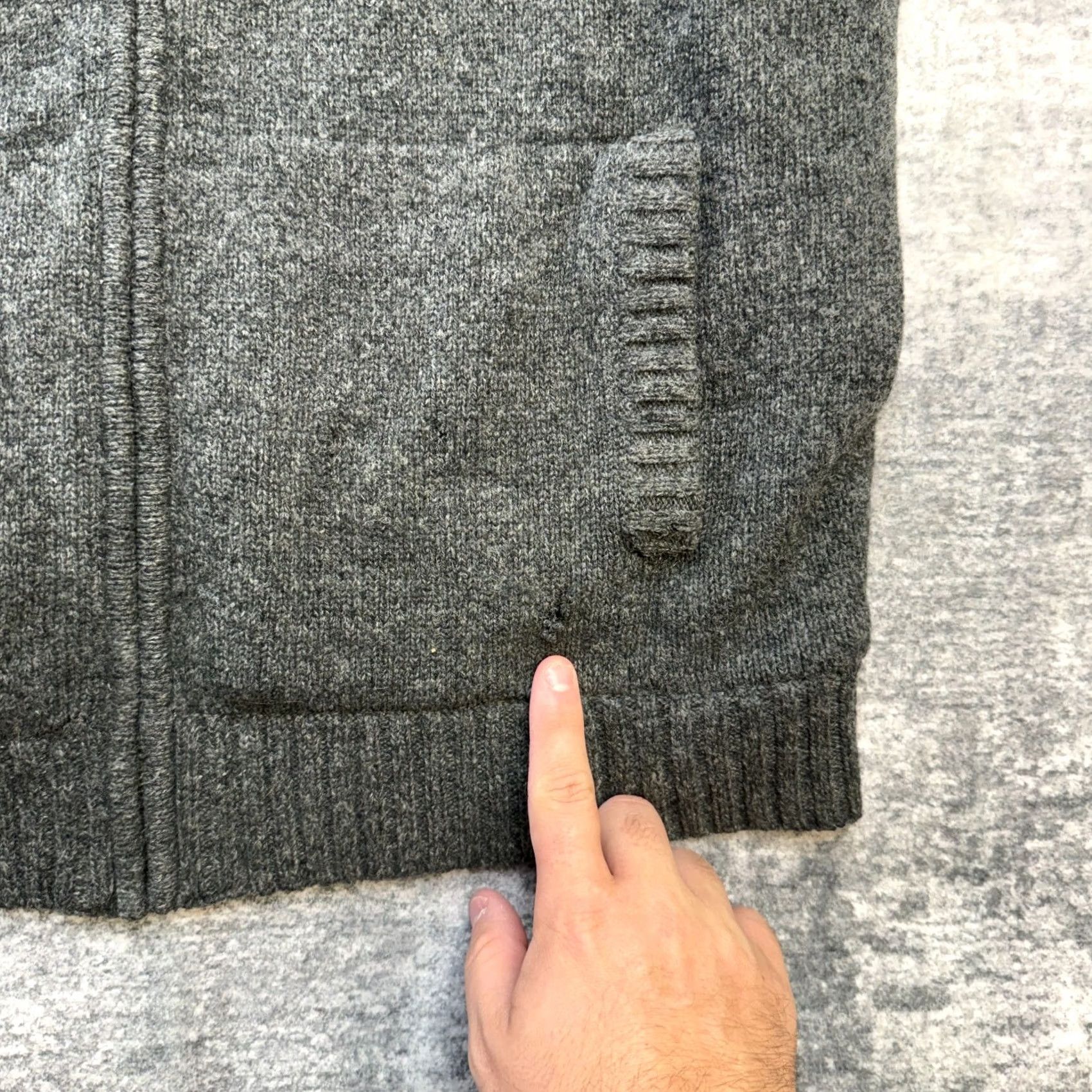 Vintage L.L. Bean Sweater Mens Medium Gray Full Zip Ragg Wool Lined Mock Neck Casual Workwear Knit Pattern: Solid Size US M / EU 48-50 / 2 - 3 Thumbnail