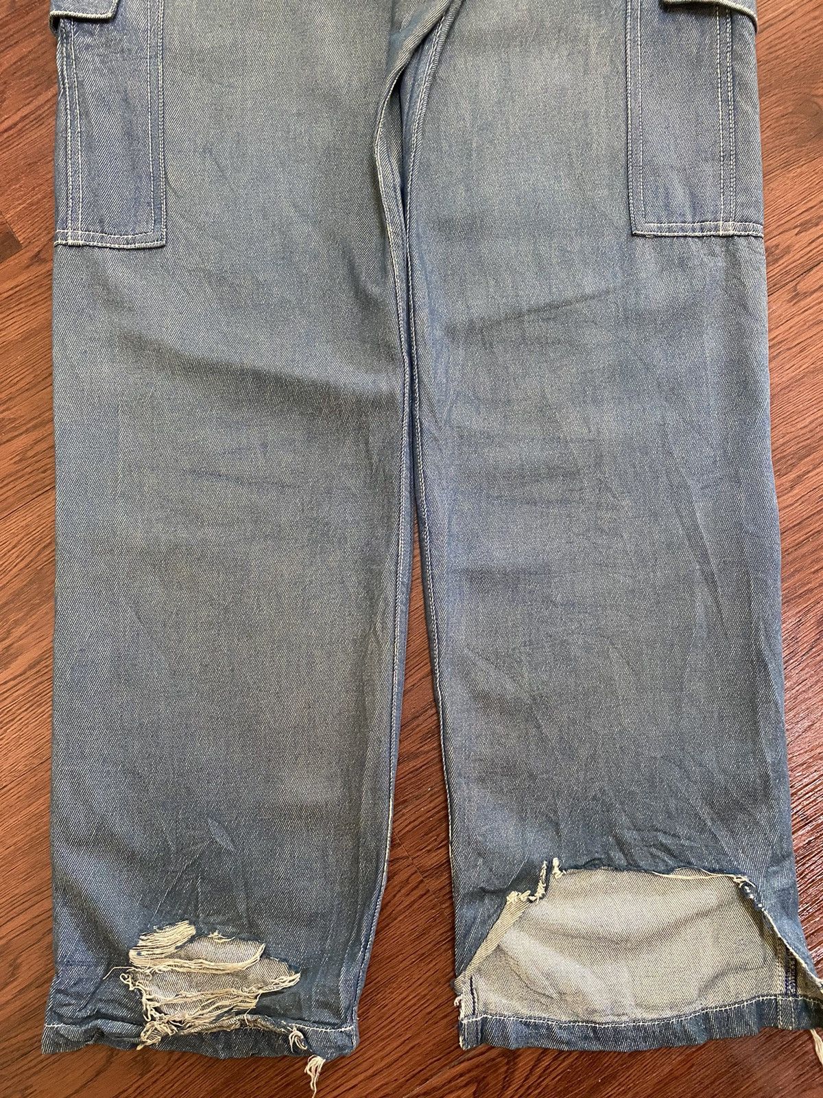 Vintage Vintage Japanese Brands Blue Wash Cargo Loose Soft Pants Size US 32 / EU 48 - 6 Thumbnail