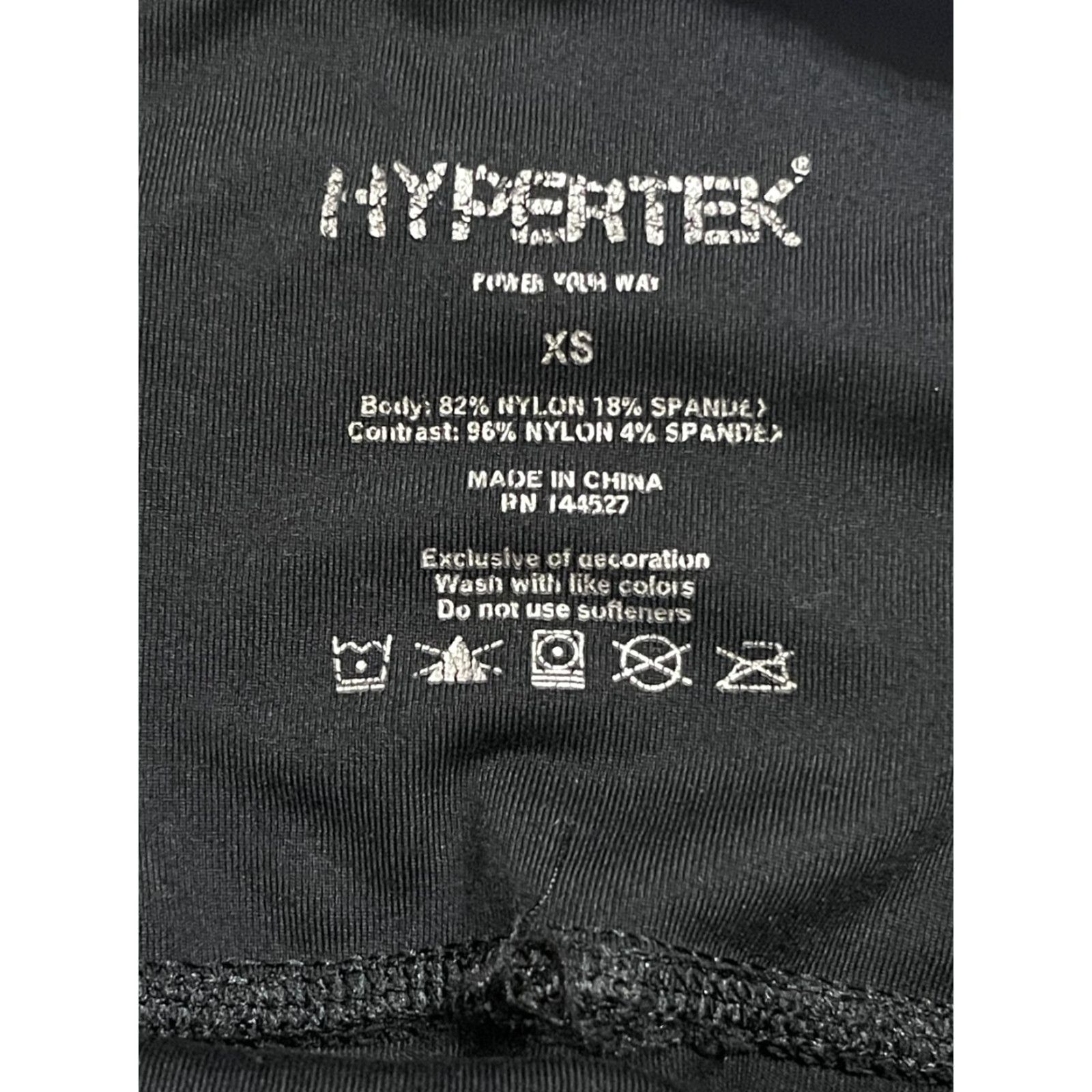 Vintage Hypertek Pants Women's XS Black Pull On Leggings Size 26" / US 2 / IT 38 - 6 Thumbnail