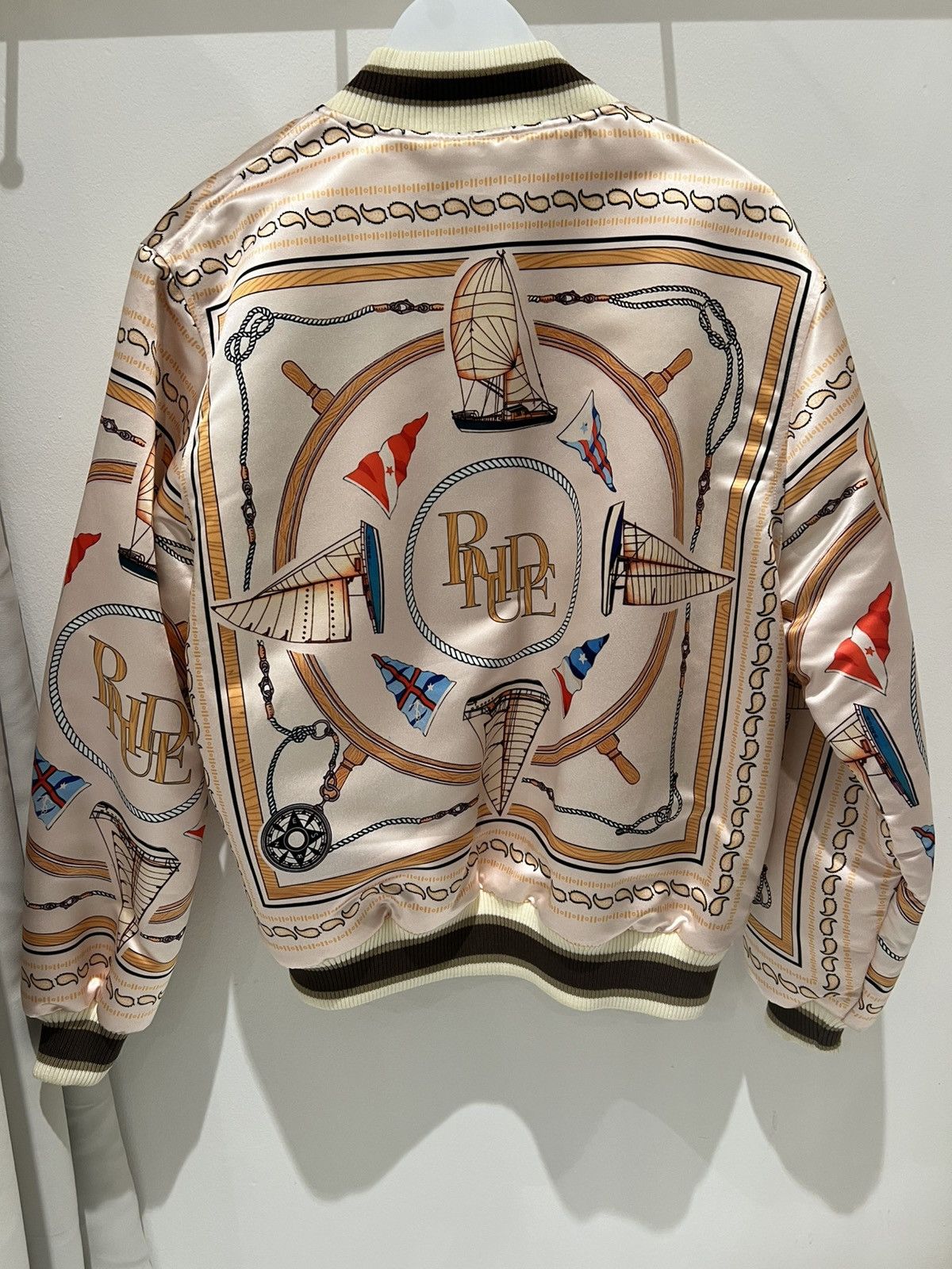 Rhude Rhude X Nautica Satin Bomber Jacket Size XL Size US XL / EU 56 / 4 - 7 Thumbnail