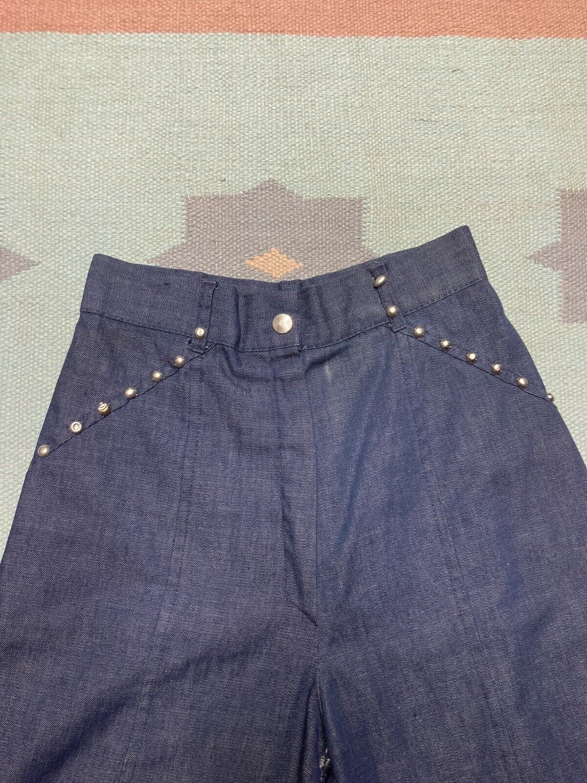 Vintage 70s flare pants elephant bell bottoms studded talon 24x31 Size 24" / US 00 / IT 34 - 5 Thumbnail