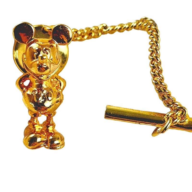 Disney Disney Mickey Mouse Tie Tack Pin Gold-Toned Men's 3D Rare Size ONE SIZE - 1 Thumbnail