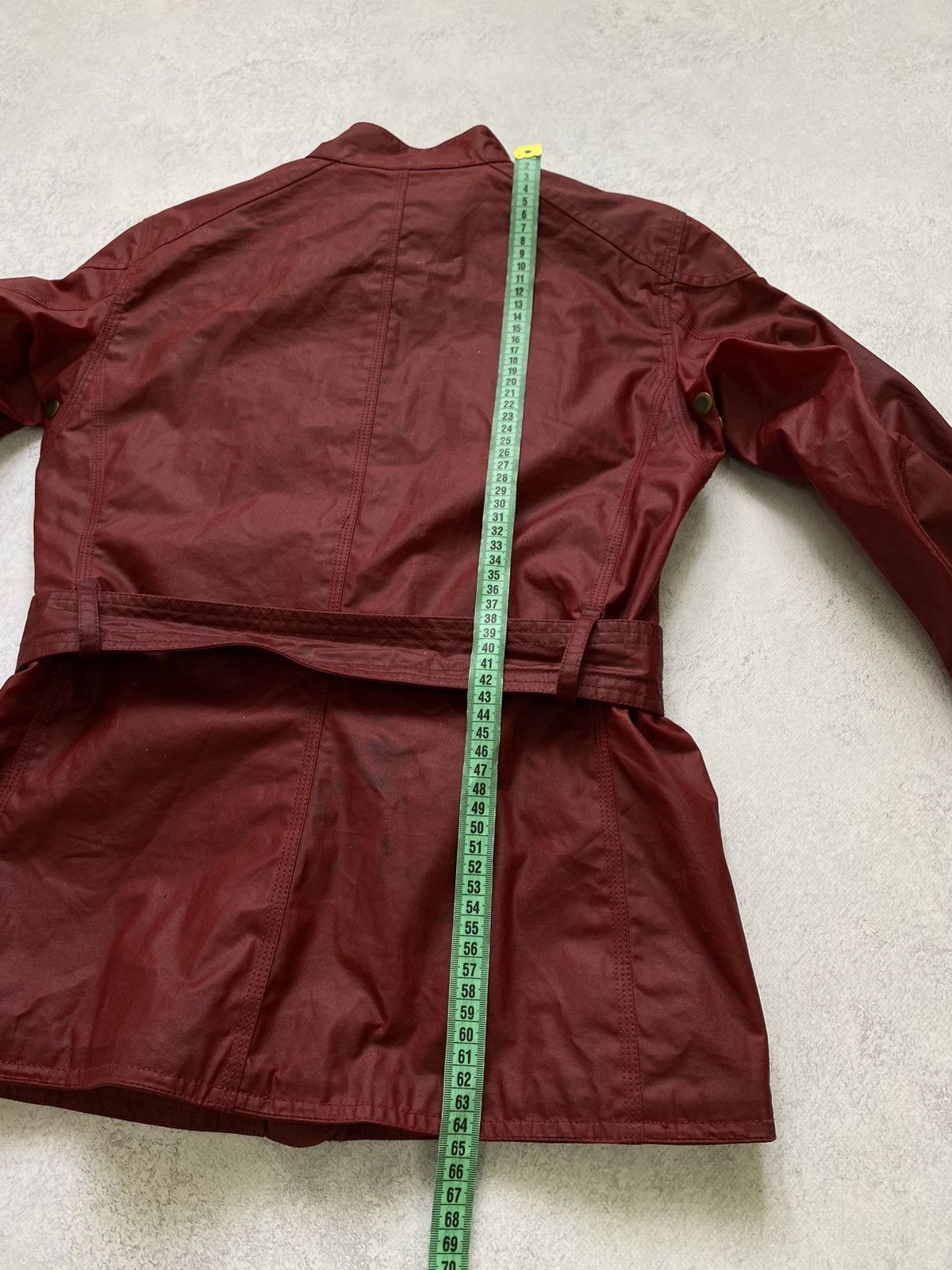 Belstaff Belstaff Womens Red Waxed Roadmaster Belted Jacket Size 40 Size S / US 4 / IT 40 - 23 Thumbnail