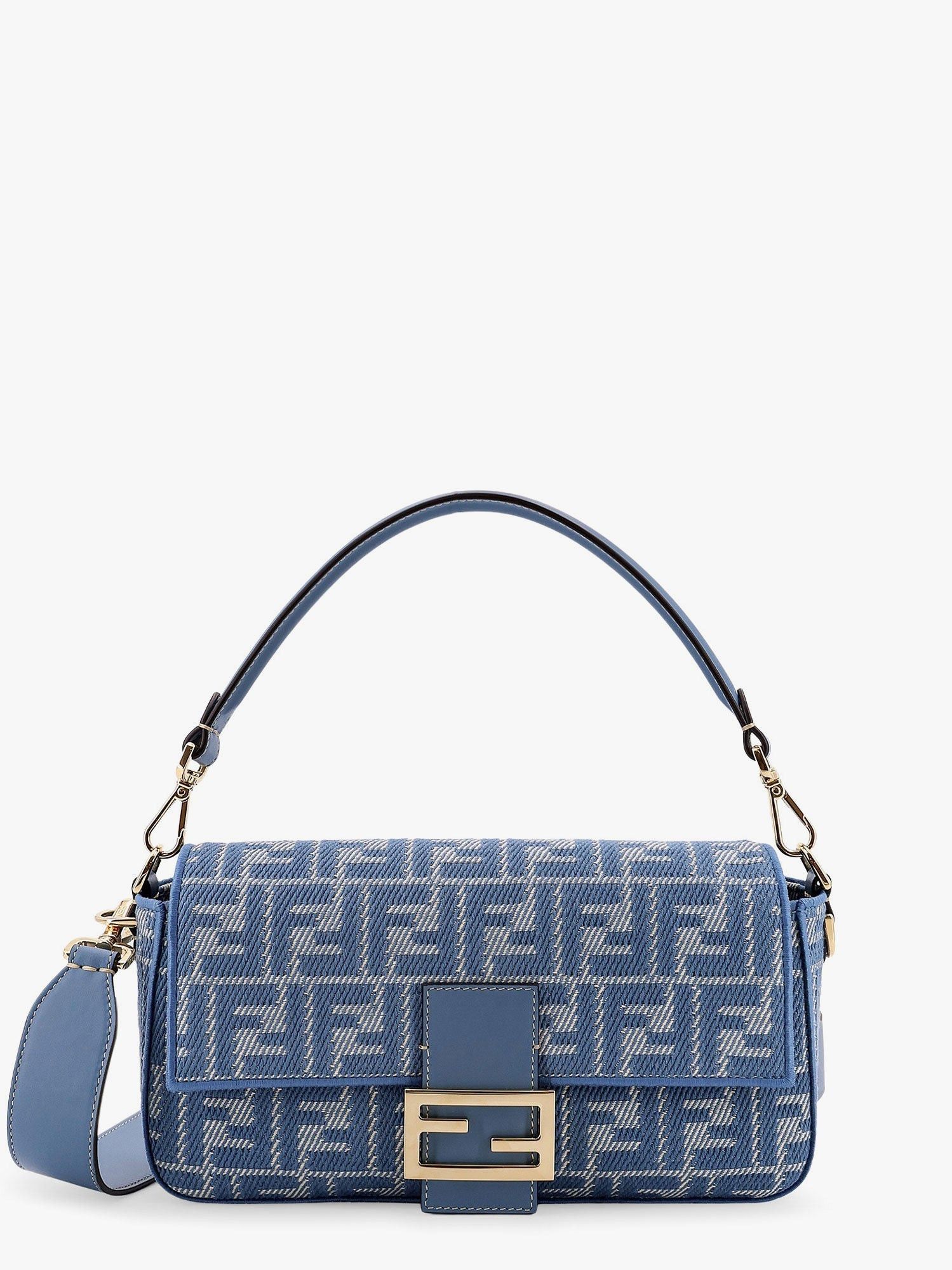 Fendi Baguette Jacquard Ff Fabric Shoulder Bag, Women's