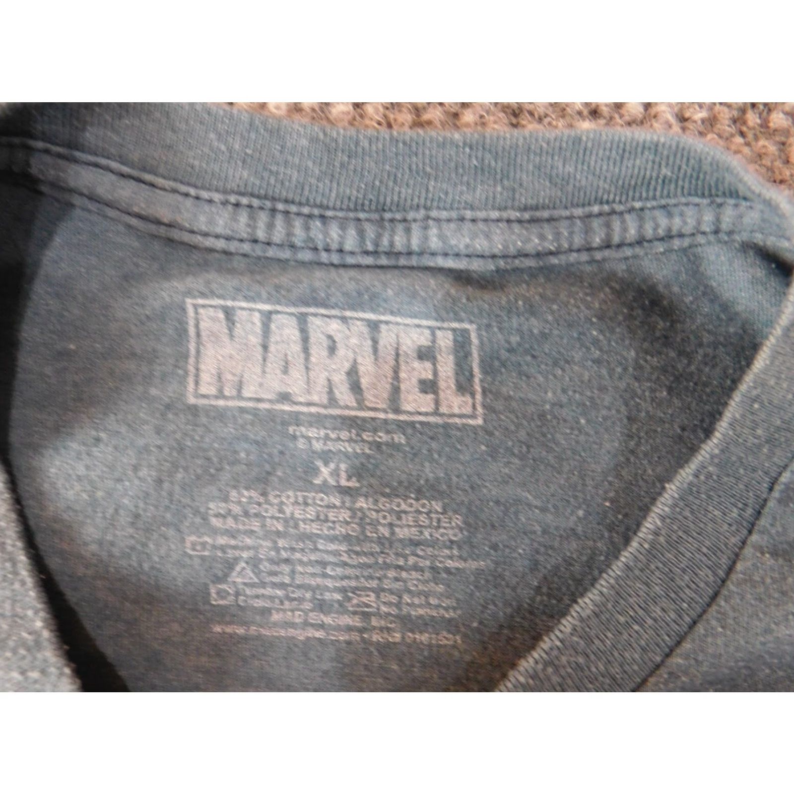 Vintage Captain America Marvel Logo T-Shirt Men XL Blue Short Sleeve Crew Neck Knit Cotton Regular Vintage? No (adjust?). Size US XL / EU 56 / 4 - 4 Thumbnail