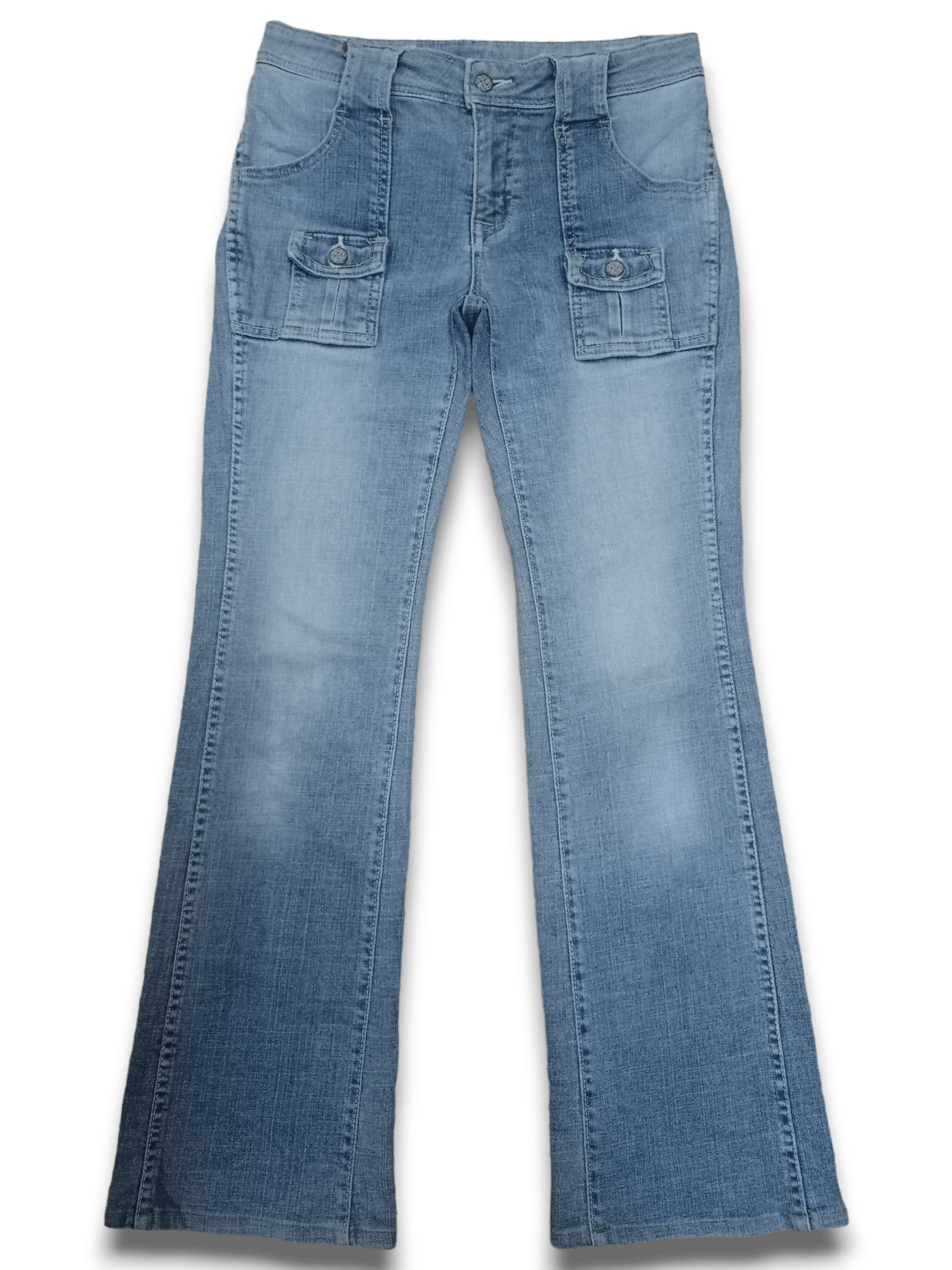 Japanese Brand Vintage Japanese Brand Flare Denim Bush Pants Size US 30 / EU 46 - 13 Thumbnail