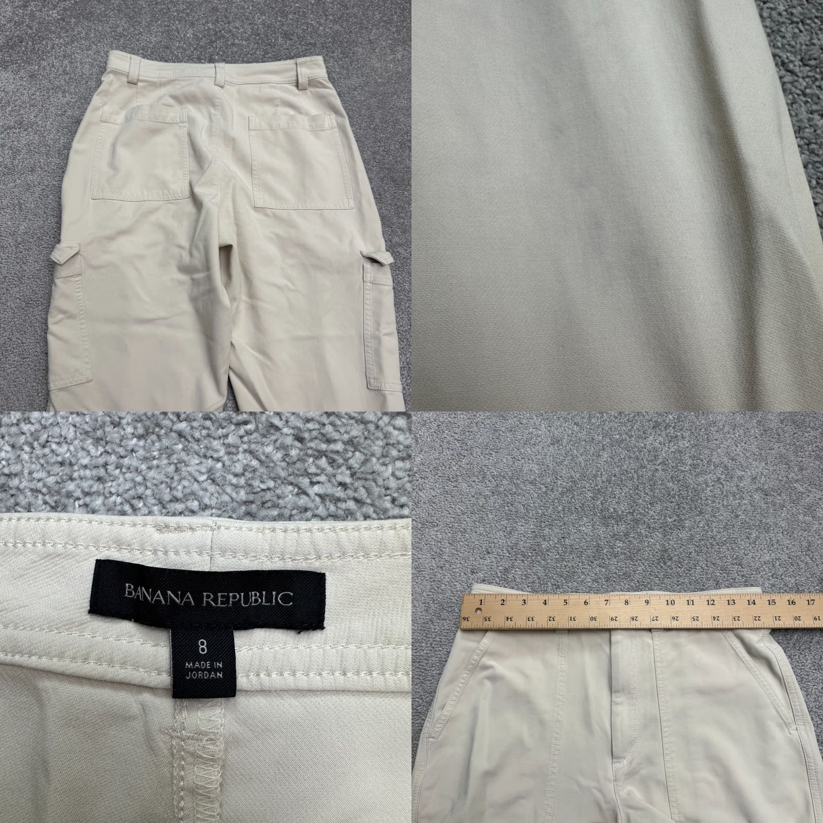Banana Republic Banana Republic Cargo Tapered Utility Pants Womens 8 Beige High Rise Casual Size 30" / US 8 / IT 44 - 8 Thumbnail