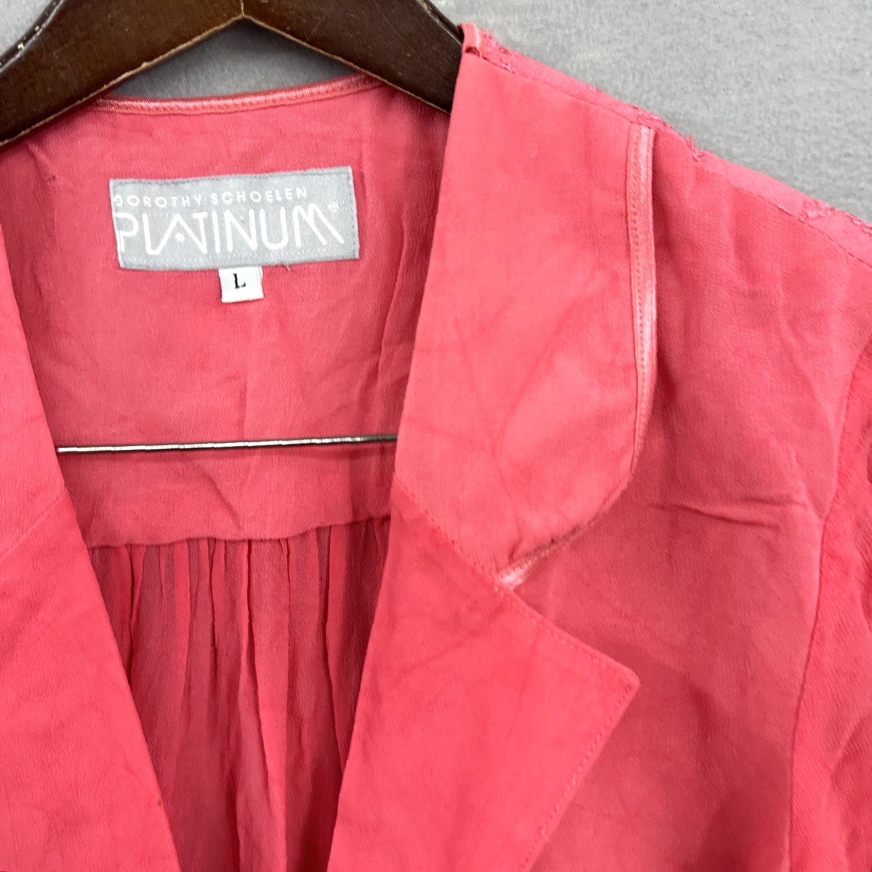 Vintage VINTAGE Dorothy Schoelen Shirt Womens L Pink 90s Vintage Boho Kimono Embroidered Y2K Platinum By Dorothy Schoelen Artsy Jacket Quiet Luxury Size L / US 10 / IT 46 - 7 Thumbnail