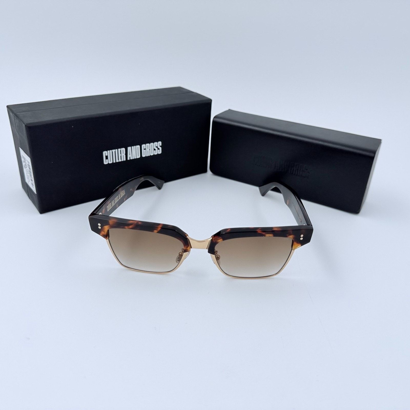 Cutler and Gross NEW Cutler and Gross 1348 Black Dark Turtle Gold CQ1348S Size ONE SIZE - 1 Thumbnail