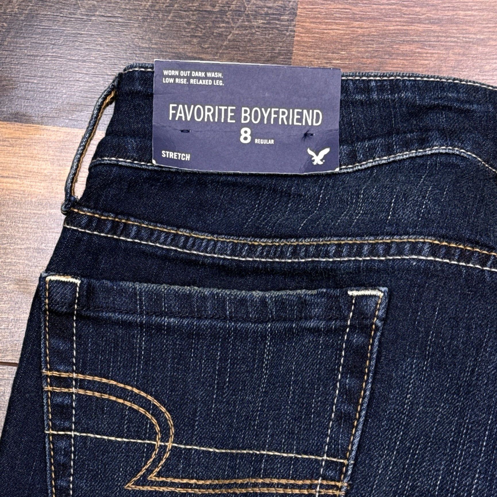 American Eagle Outfitters American Eagle Boyfriend Jeans Womens 8 Regular Low Rose New Size 30" / US 8 / IT 44 - 7 Thumbnail