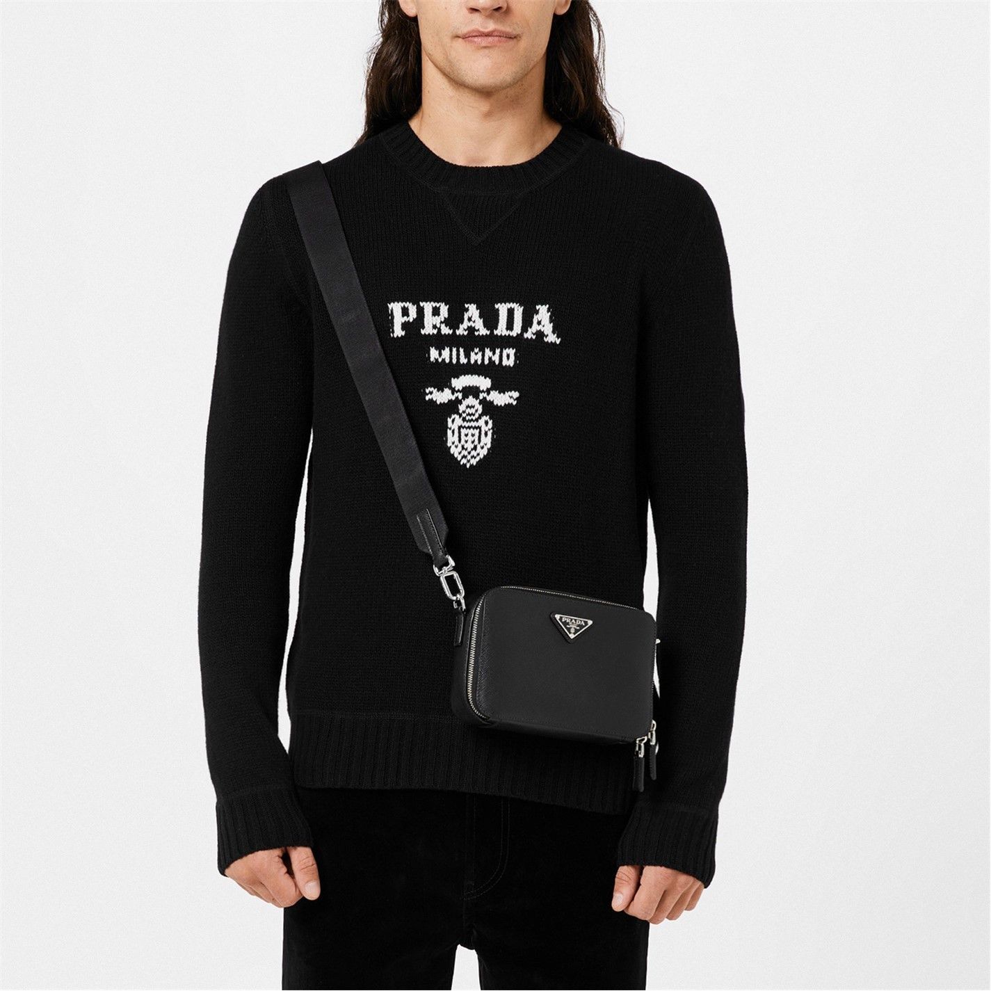 Prada PRADA Logo Jumper Size US XL / EU 56 / 4 - 2 Thumbnail