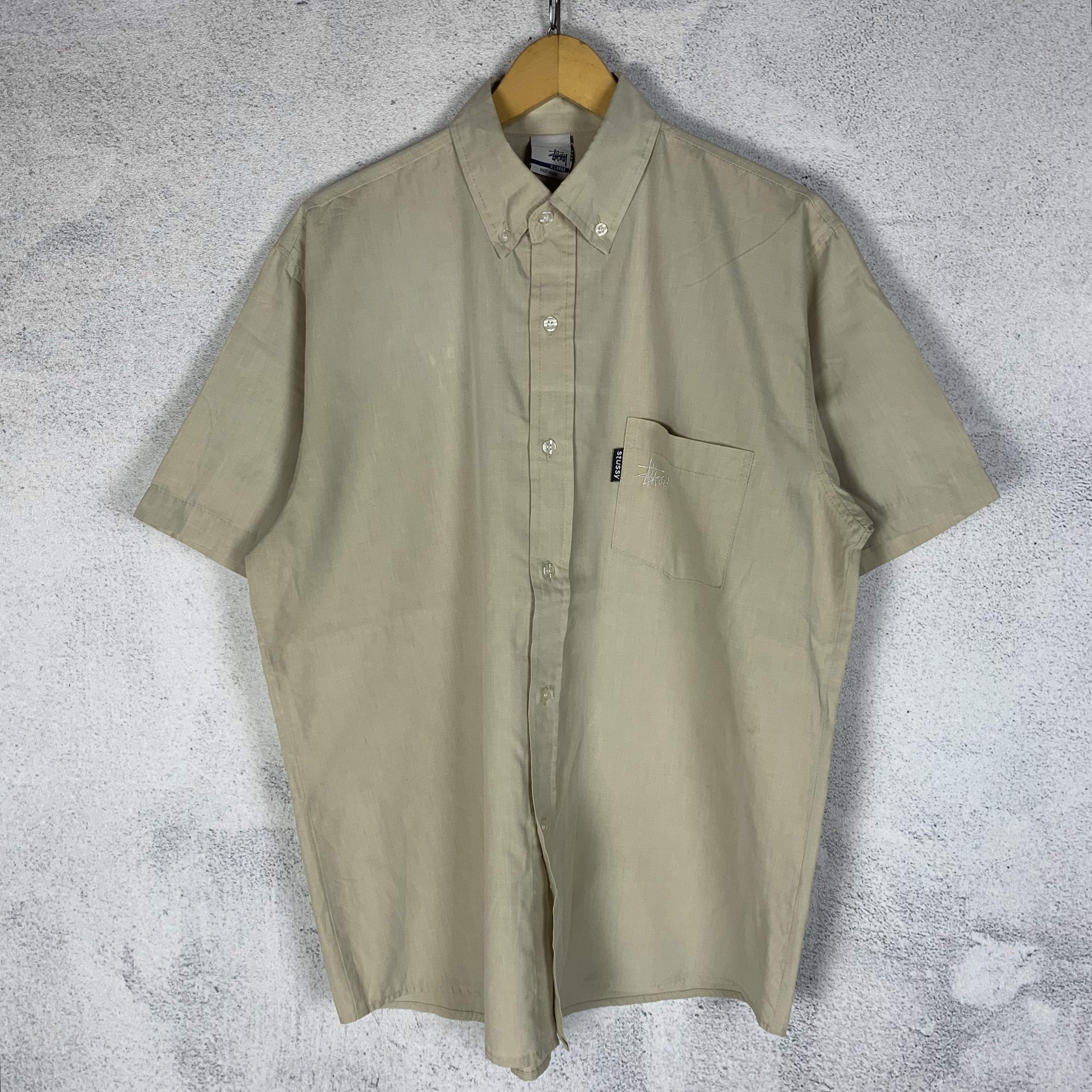 Vintage 2000s Stussy Short Sleeve Button Up Shirt Size L