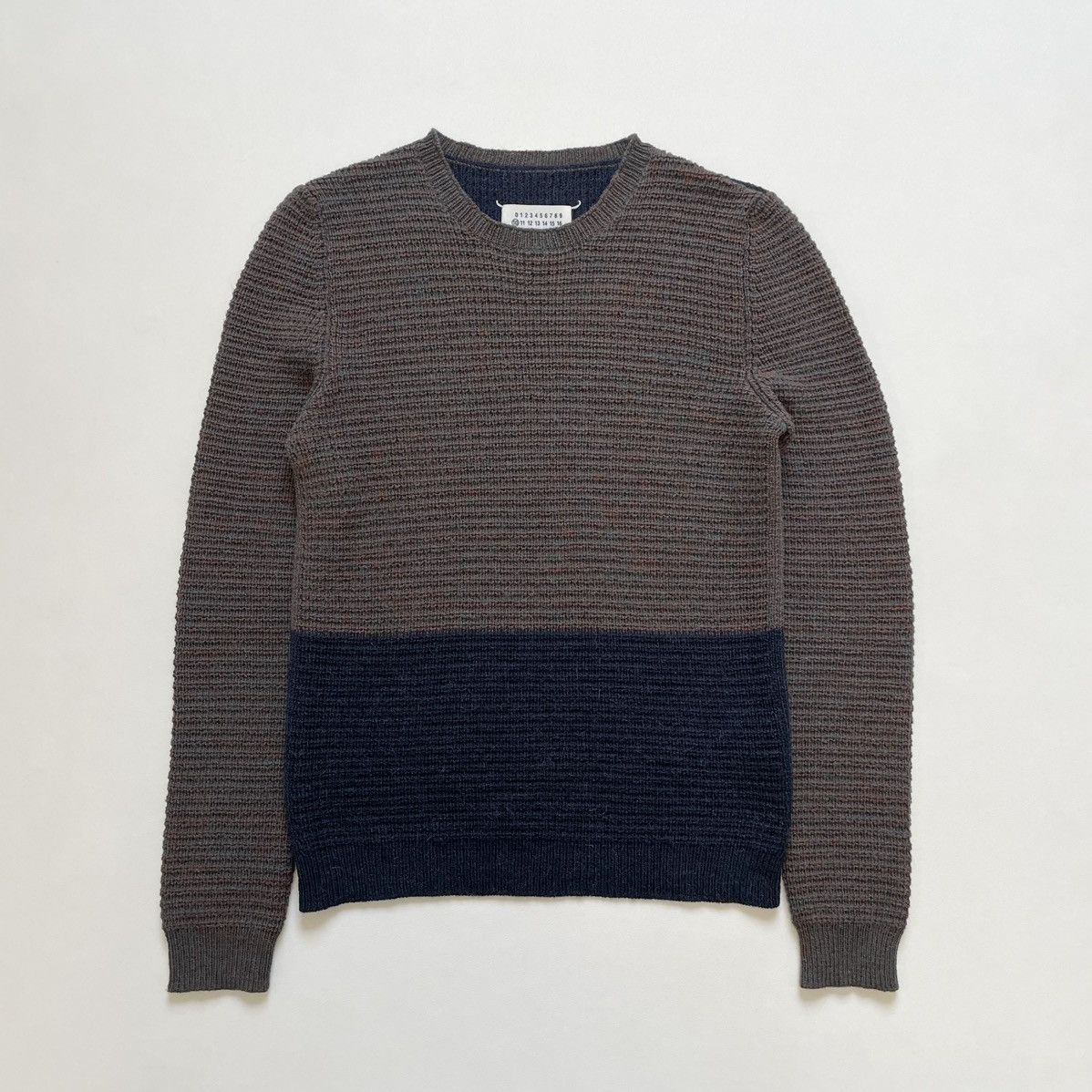 Maison Margiela A/W 15 Waffle Knit Colour Block Sweater Size US M / EU 48-50 / 2 - 12 Thumbnail