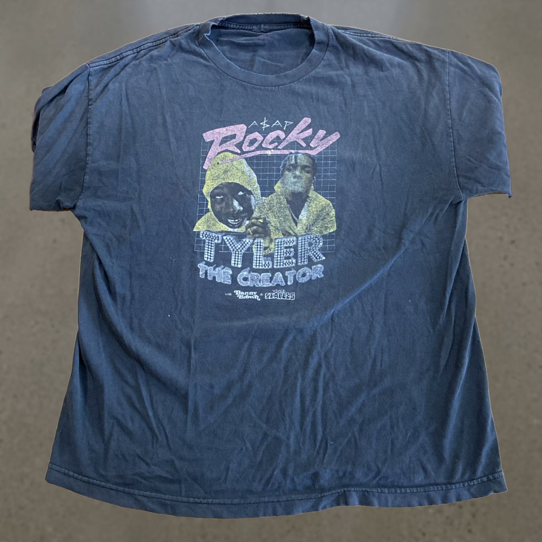 Vintage Tyler the Creator ASAP Rocky Tour Shirt XL Men Black Graphic Print 2015 Golfwang Rock y Rocky Crew Neck Short Sleeve Double-Sided Size US XL / EU 56 / 4 - 1 Thumbnail