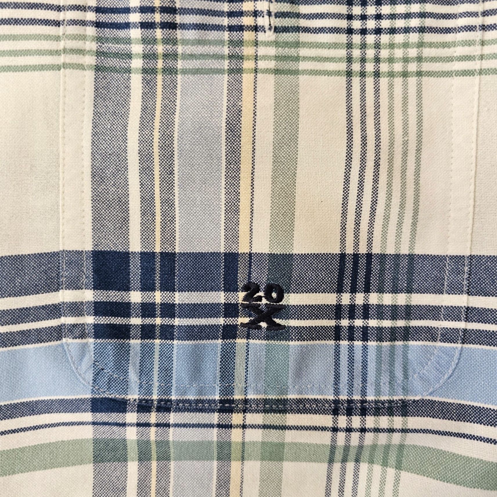 Wrangler Wrangler Shirt Blue Plaid Short Sleeve Button-Down 2XT Mens Vintage No N/A Size US XXL / EU 58 / 5 - 4 Thumbnail