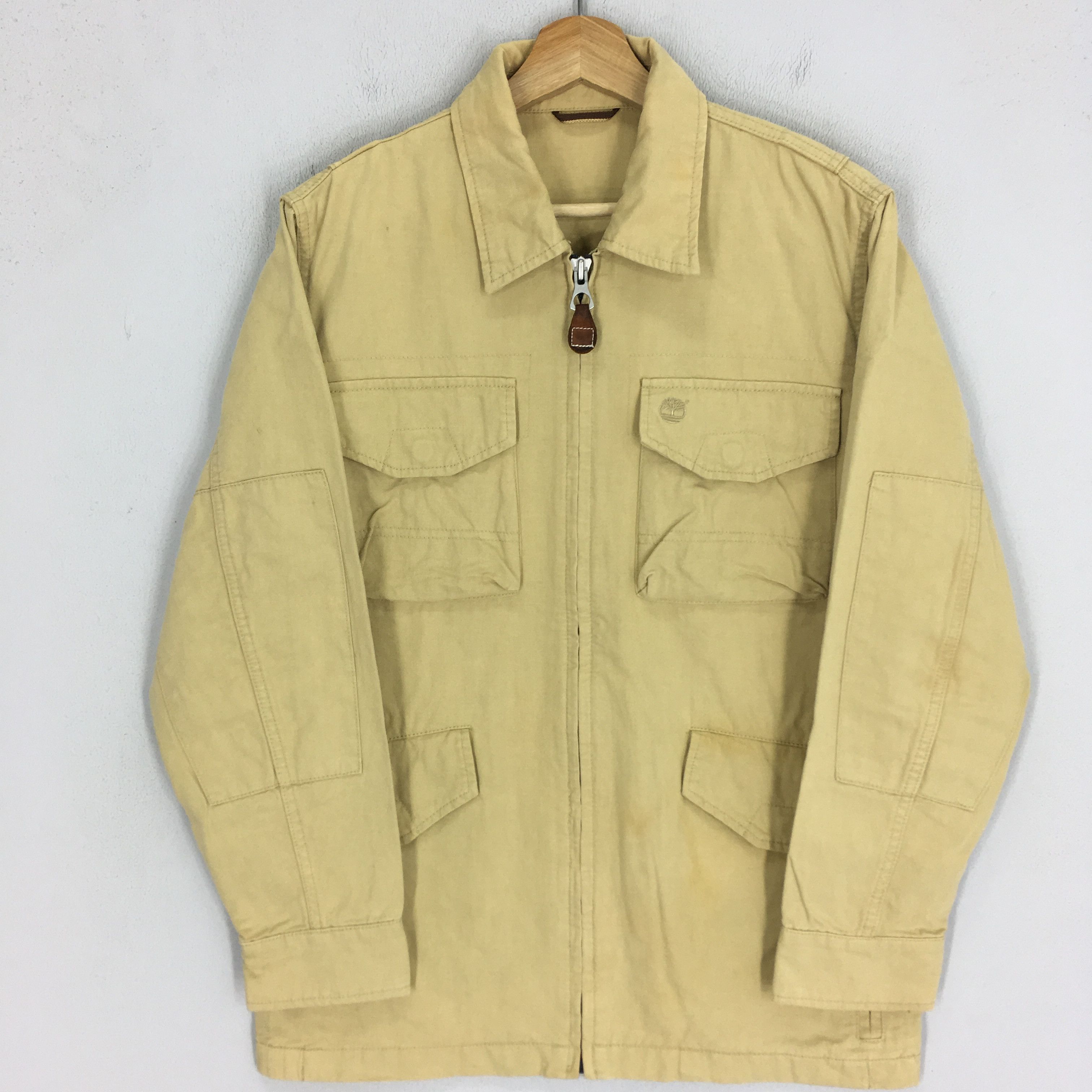 Timberland Vintage Timberland Workwear Chore Beige Denim Jacket Size US M / EU 48-50 / 2 - 3 Thumbnail