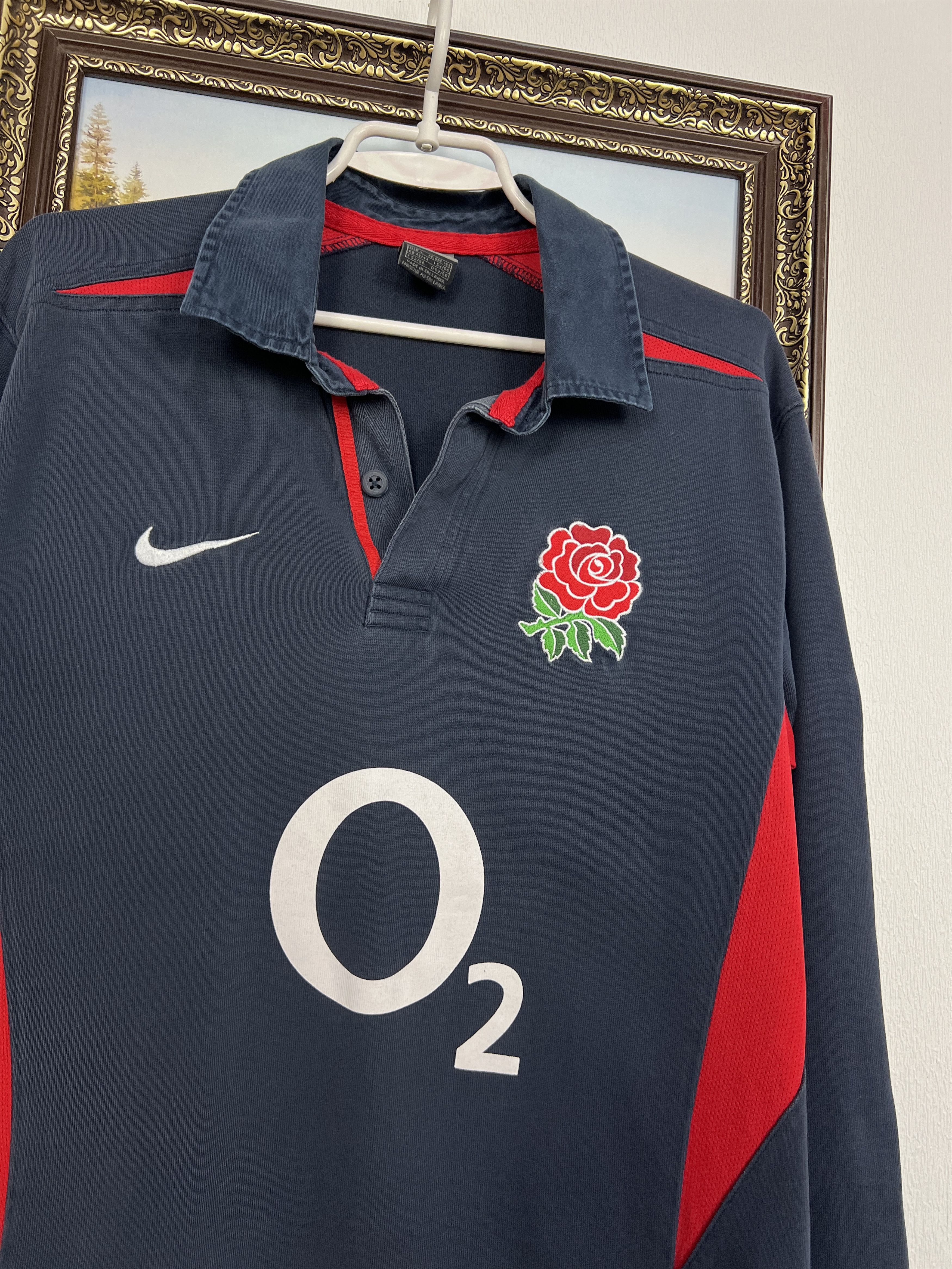 Nike Vintage England Rugby Union Long Sleeve Jersey Shirt Trikot Size US L / EU 52-54 / 3 - 3 Thumbnail