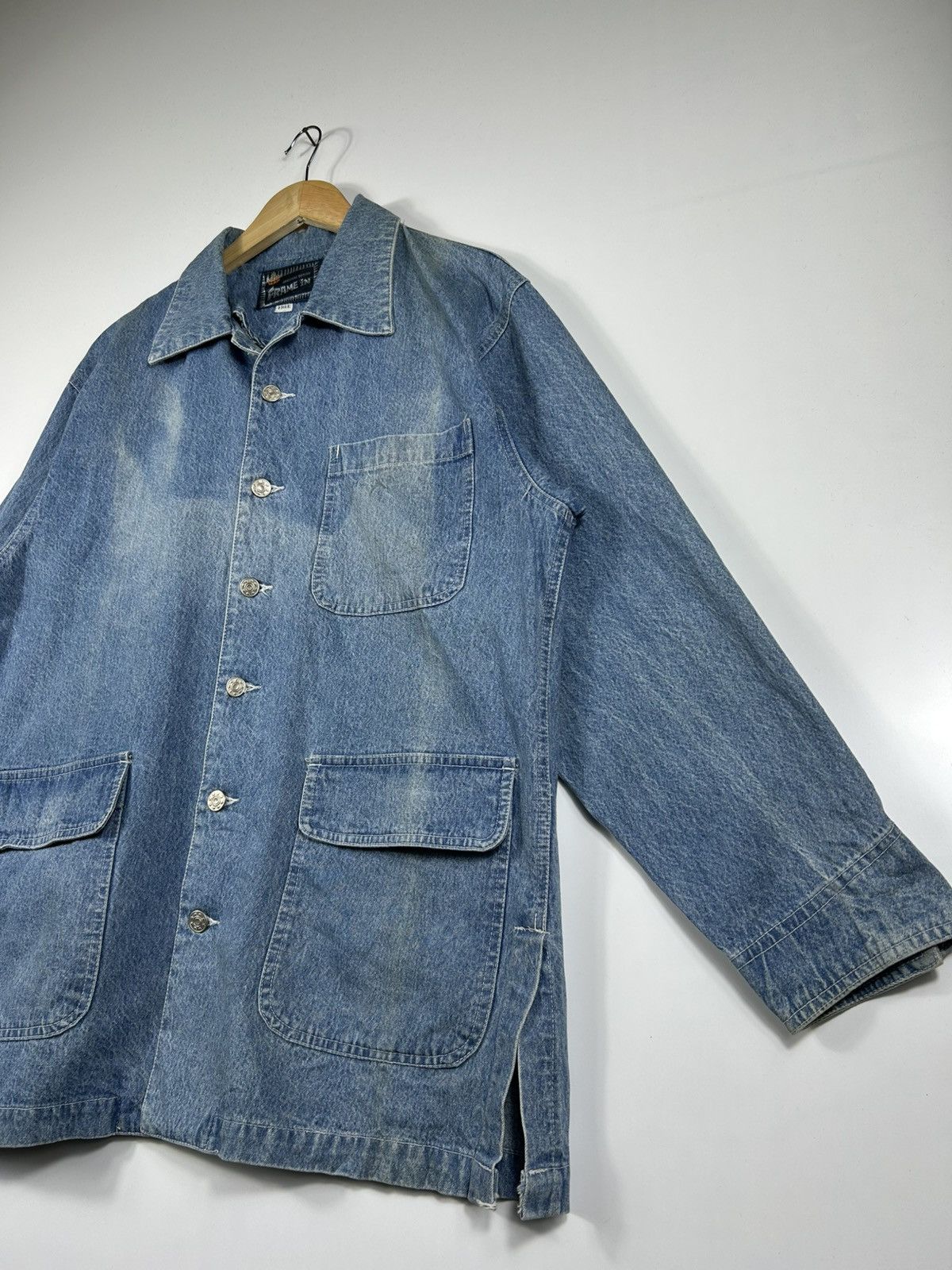 Japanese Brand × Vintage ⚡️Vintage Frame In Chore Denim Jacket Size US L / EU 52-54 / 3 - 3 Thumbnail