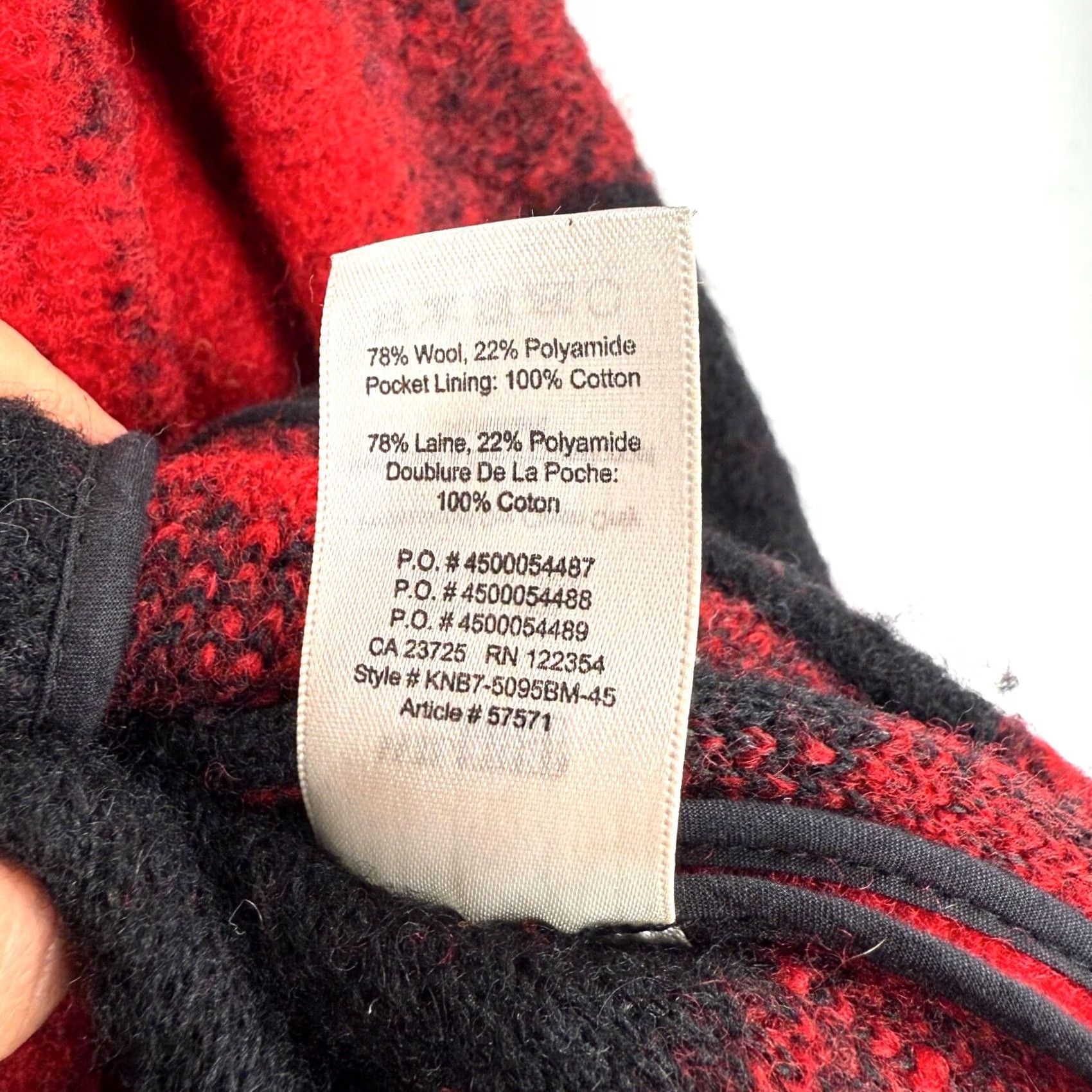 Aritzia Aritzia Wilfred Free Off Duty Jacket Womens S Wool Red Plaid Button reverse utility classic long sleeve Size S / US 4 / IT 40 - 7 Thumbnail