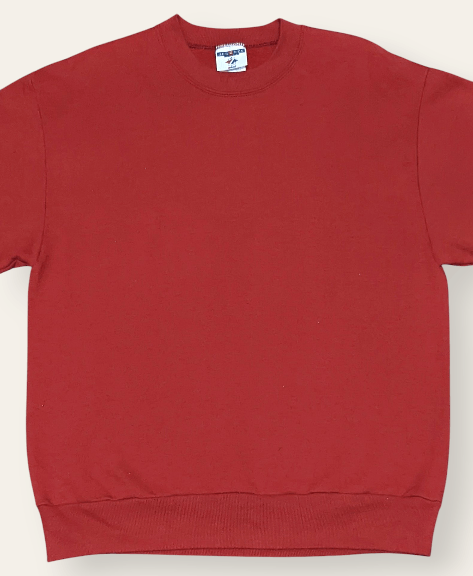 Jerzees × Unsound Rags × Vintage Vintage 90s Jerzees Red Maroon Plain Crewneck Sweatshirt Size US M / EU 48-50 / 2 - 3 Thumbnail