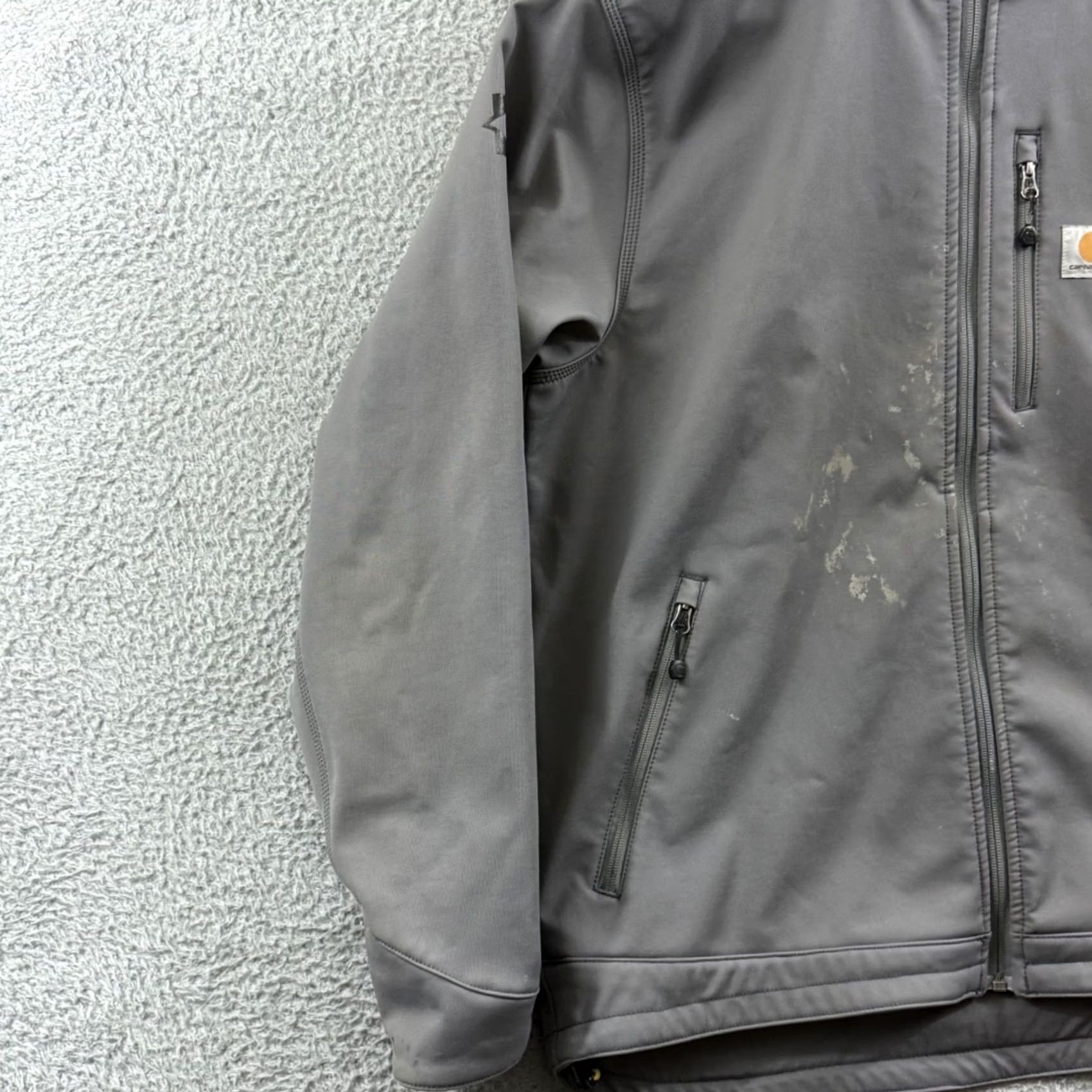Carhartt Carhartt J97 Crowley Jacket Men XL Gray Softshell Hooded Lined Rain Defender Size US XL / EU 56 / 4 - 4 Thumbnail