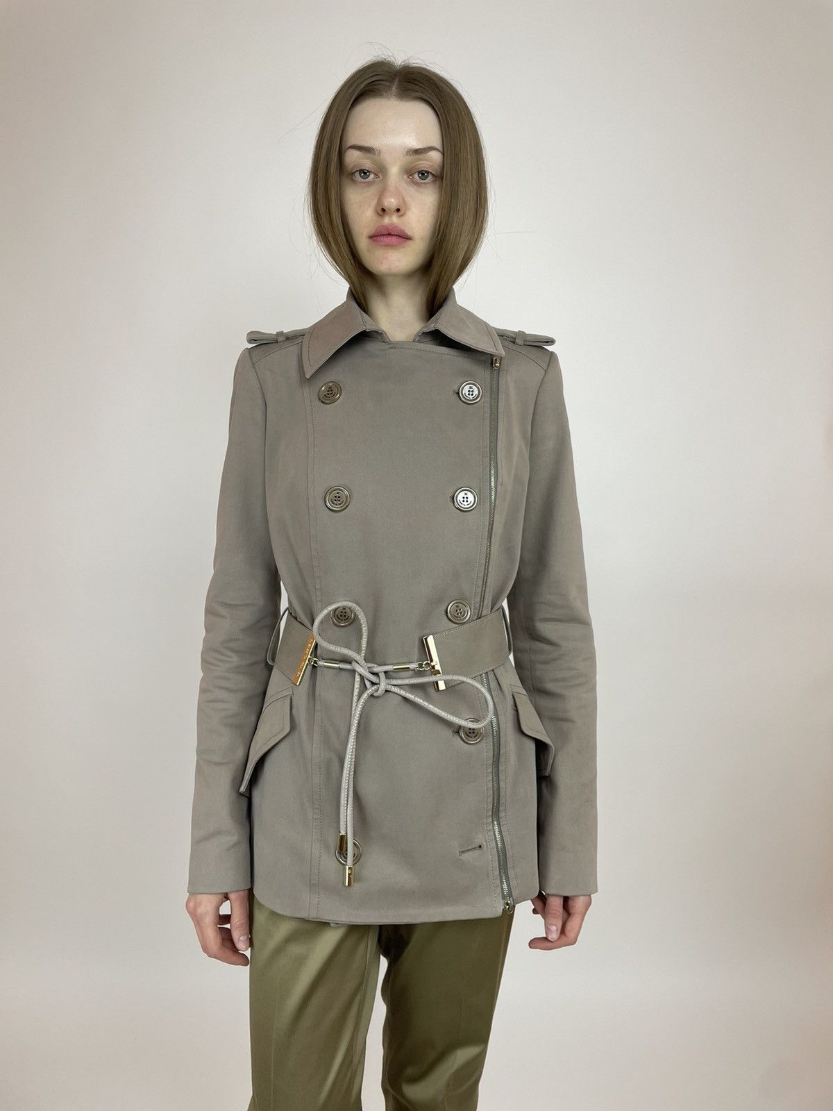 Elisabetta Franchi ELISABETTA FRANCHI CELYN b Trench Coat Womens size 44 Size M / US 6-8 / IT 42-44 - 6 Thumbnail