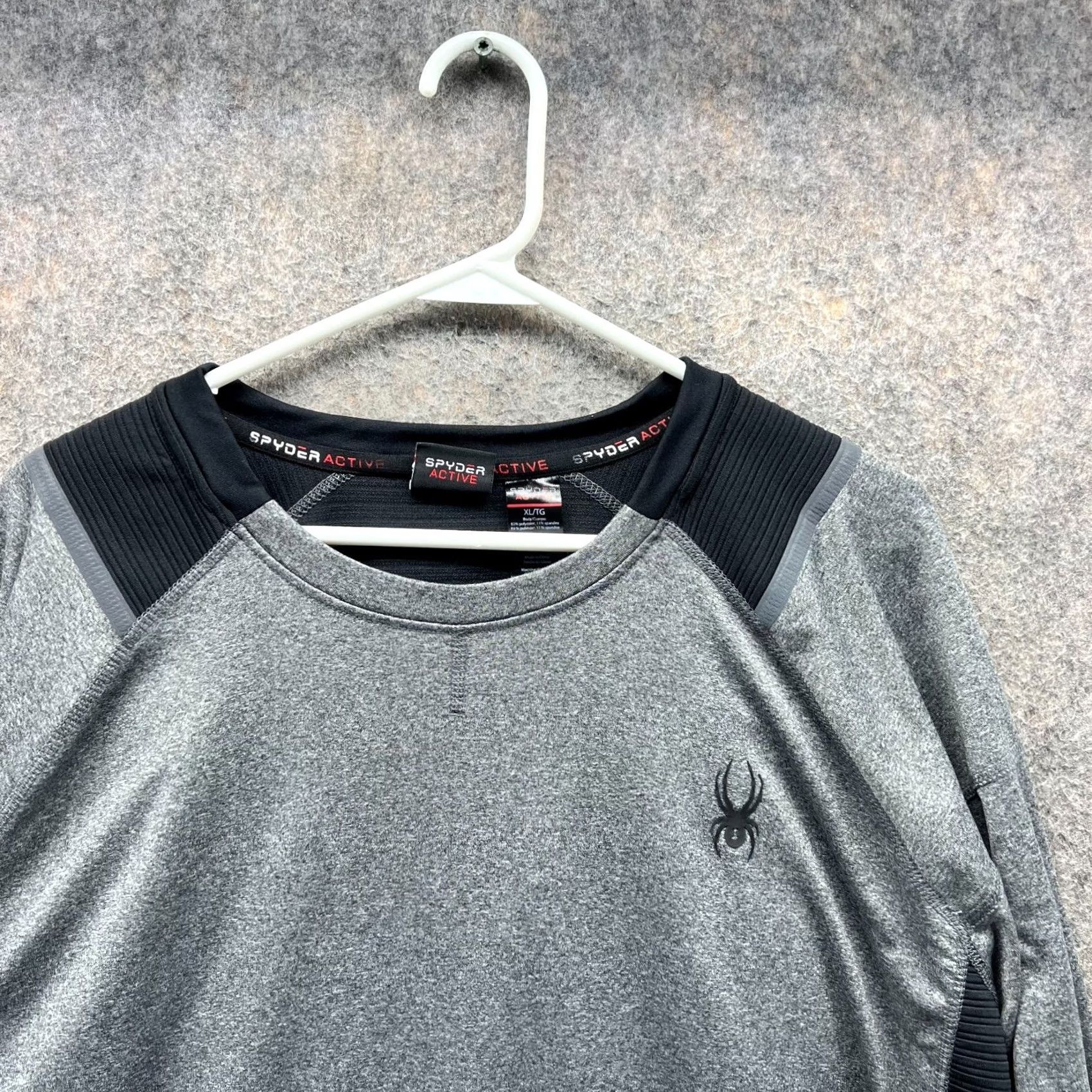 Spyder VINTAGE Spyder Sweatshirt Men XL Gray Crewneck Pullover Active Midweight Sweatshirt Logo All Seasons Fall Winter Spring Summer Mens Size US XL / EU 56 / 4 - 2 Thumbnail