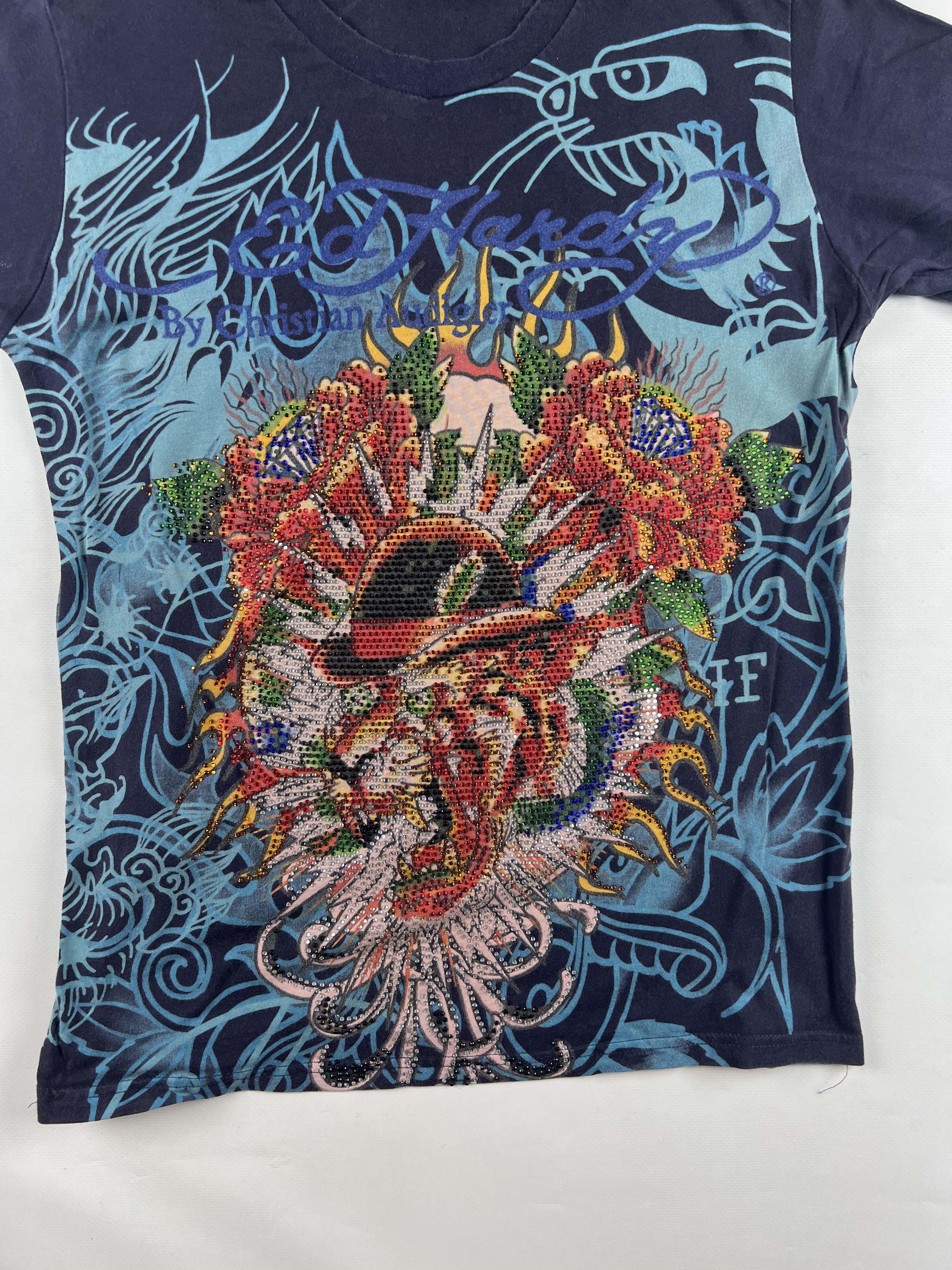 Christian Audigier × Ed Hardy × Vintage Vintage Ed Hardy T-shirt Size US M / EU 48-50 / 2 - 2 Thumbnail