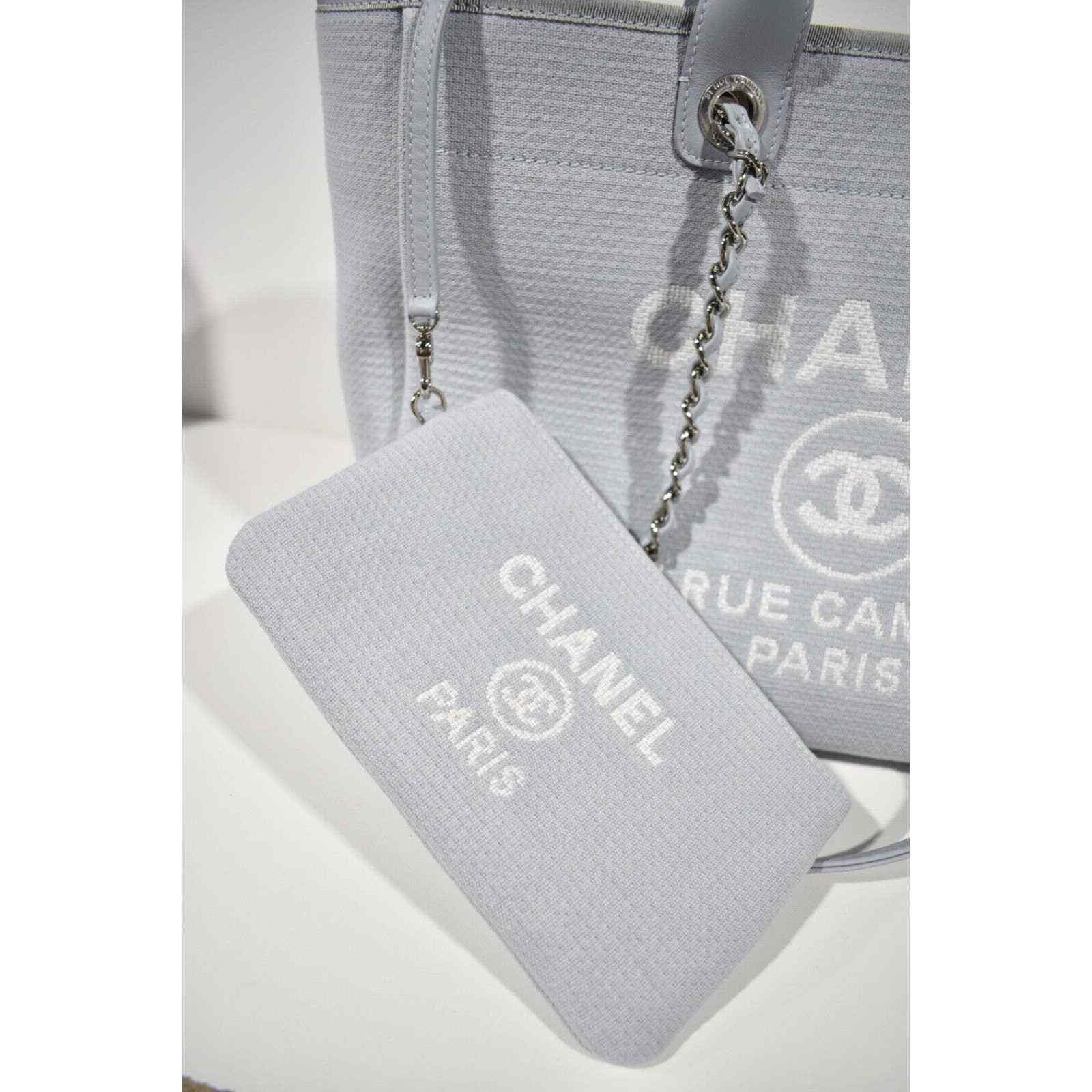 Chanel Chanel Deauville 30cm 2Way Silver Chain Handle Tote Bag Size ONE SIZE - 6 Thumbnail