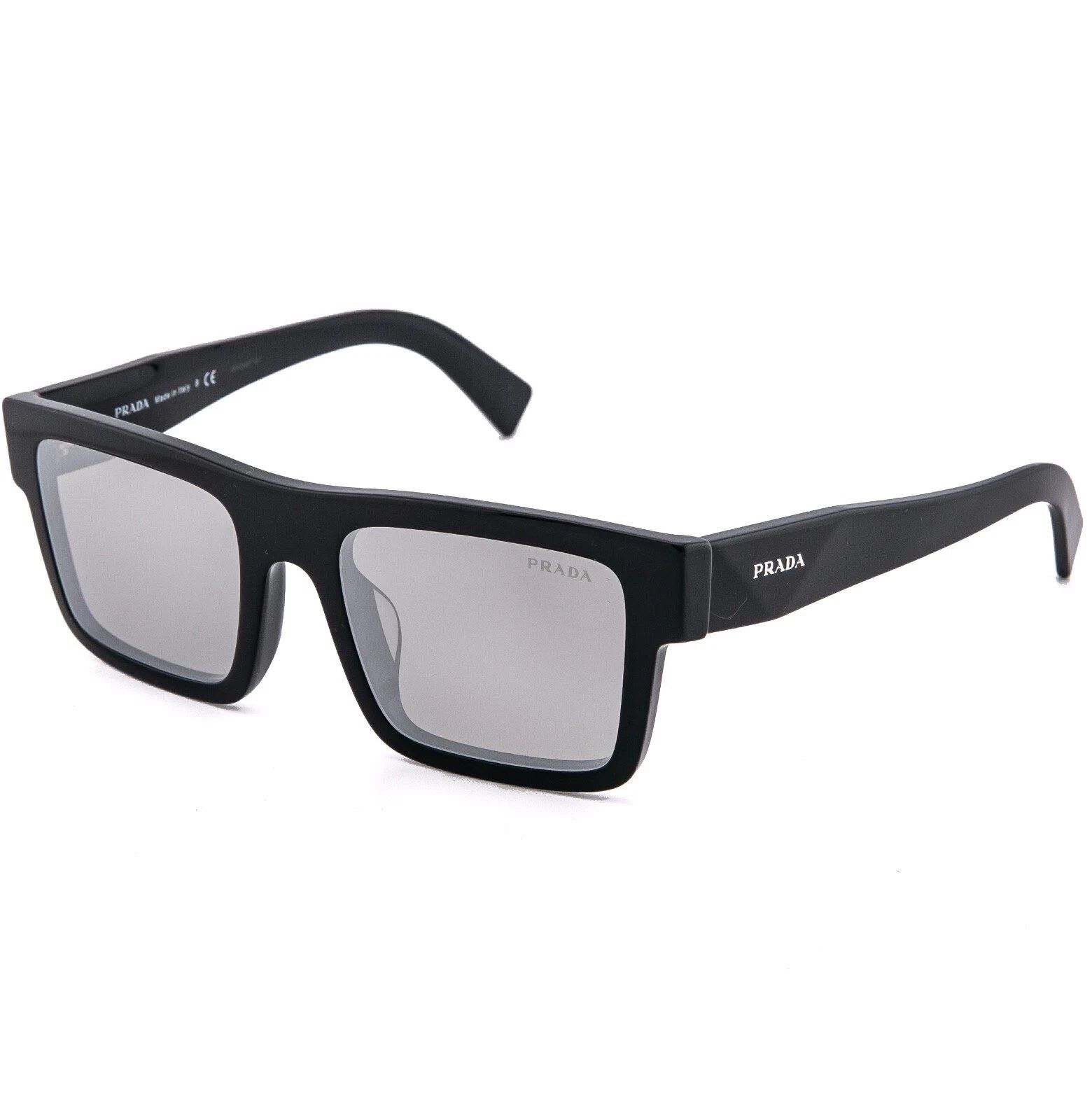 Prada PRADA 19W SYMBOLE Black Silver Mirror Classic PR19WS Size ONE SIZE - 5 Thumbnail