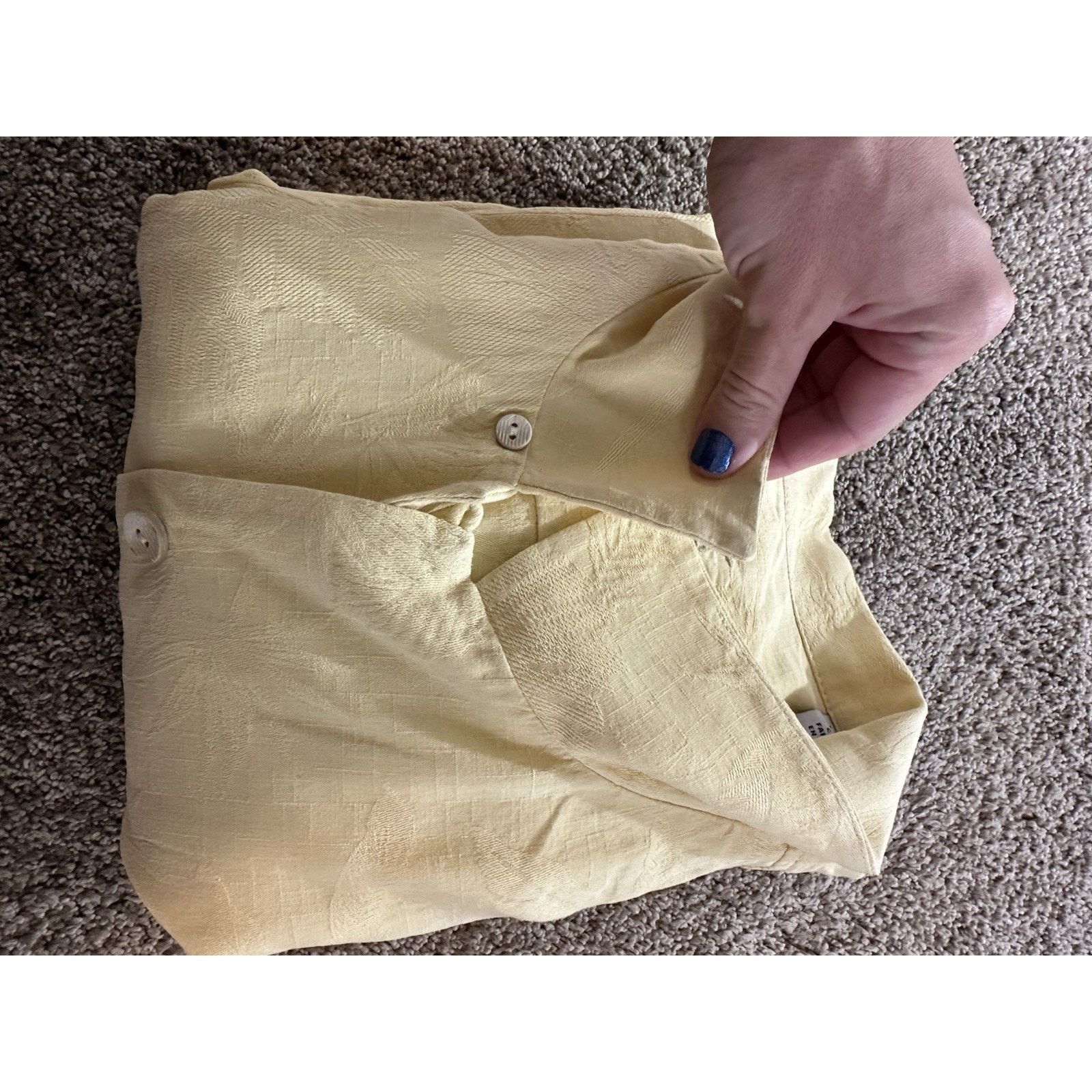 Tommy Bahama Tommy Bahama Shirt Mens XL Yellow 100% Silk Hawaiian Size US XL / EU 56 / 4 - 9 Thumbnail
