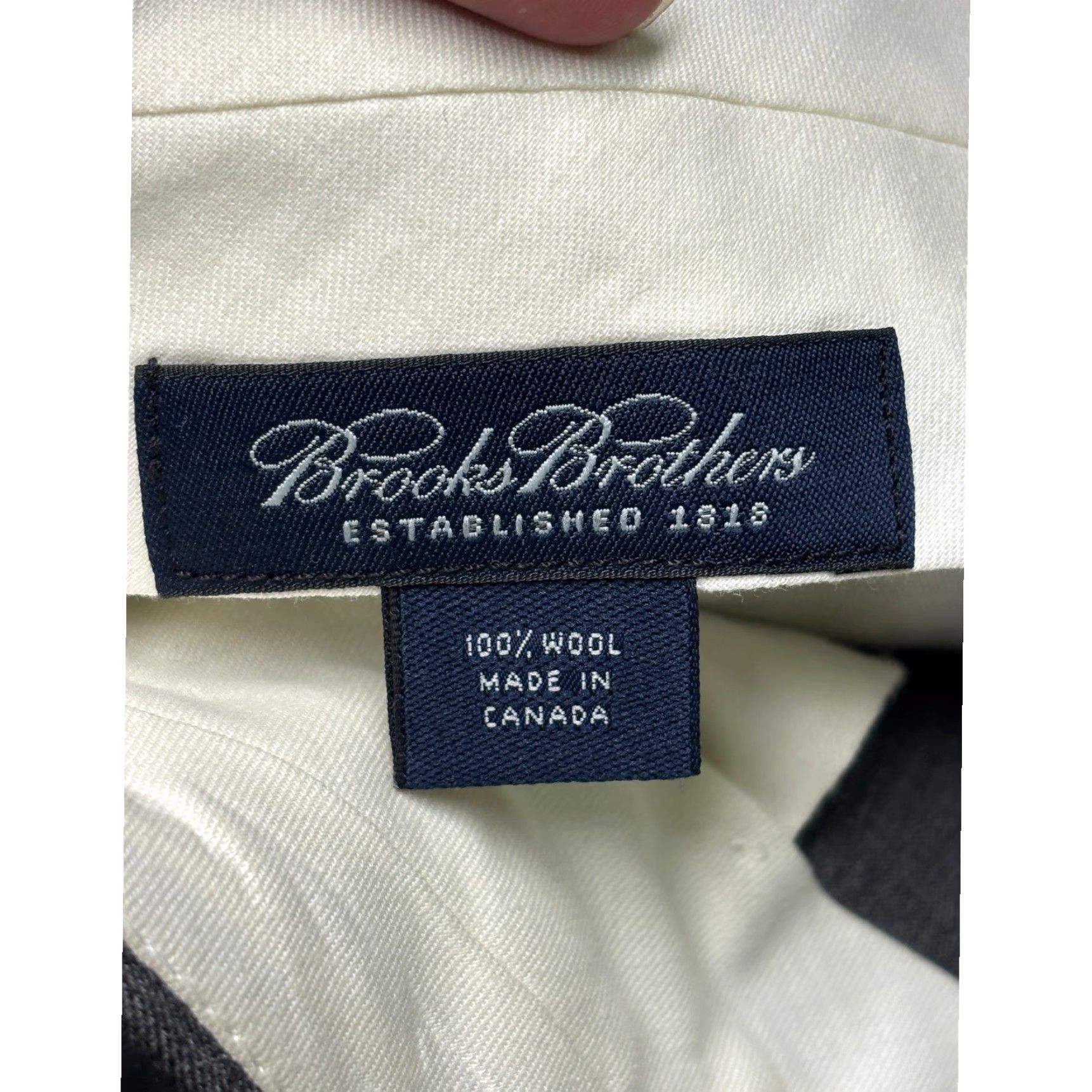 Brooks Brothers Brooks Brothers Mens Dress Pants Wool 100% Pleated Cuffed Gray 38x30 Canada Regular Fit Front Zip Button Pockets Straight Classic Dress Trousers Size US 37 - 5 Thumbnail