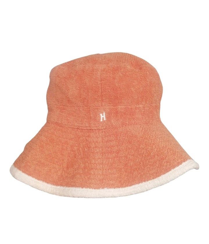 Hermes Vintage H Logo Orange Bucket Hat Size 56