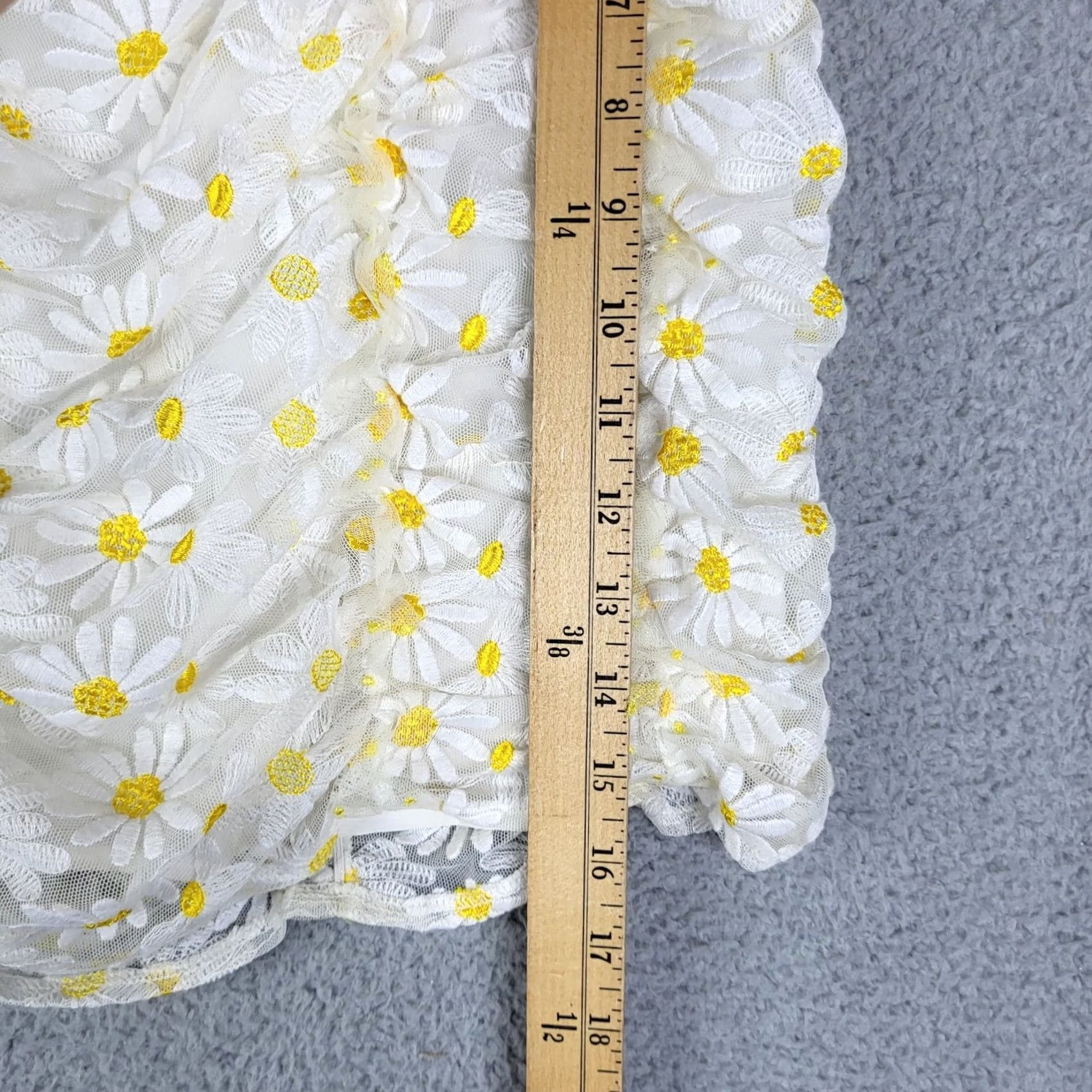 For Love & Lemons For Love & Lemons Skirt Women L Yellow Mini Daisy TULLE Short Retro 90s? Size 36" / US 14 / IT 50 - 3 Thumbnail