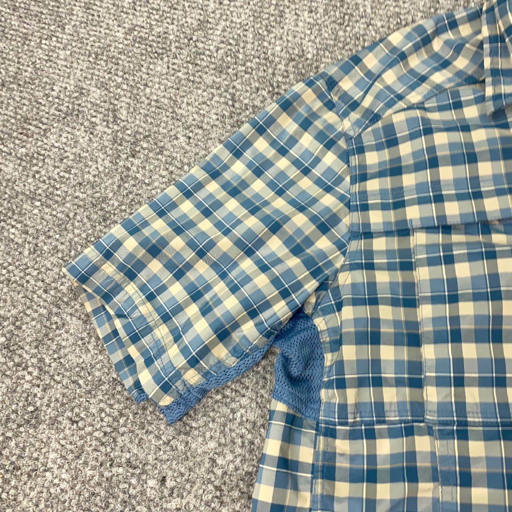 Vintage REI Shirt Mens Large Blue Plaid Lined Vented Hiking Outdoors Casual Stretch Shirt Size US L / EU 52-54 / 3 - 5 Thumbnail