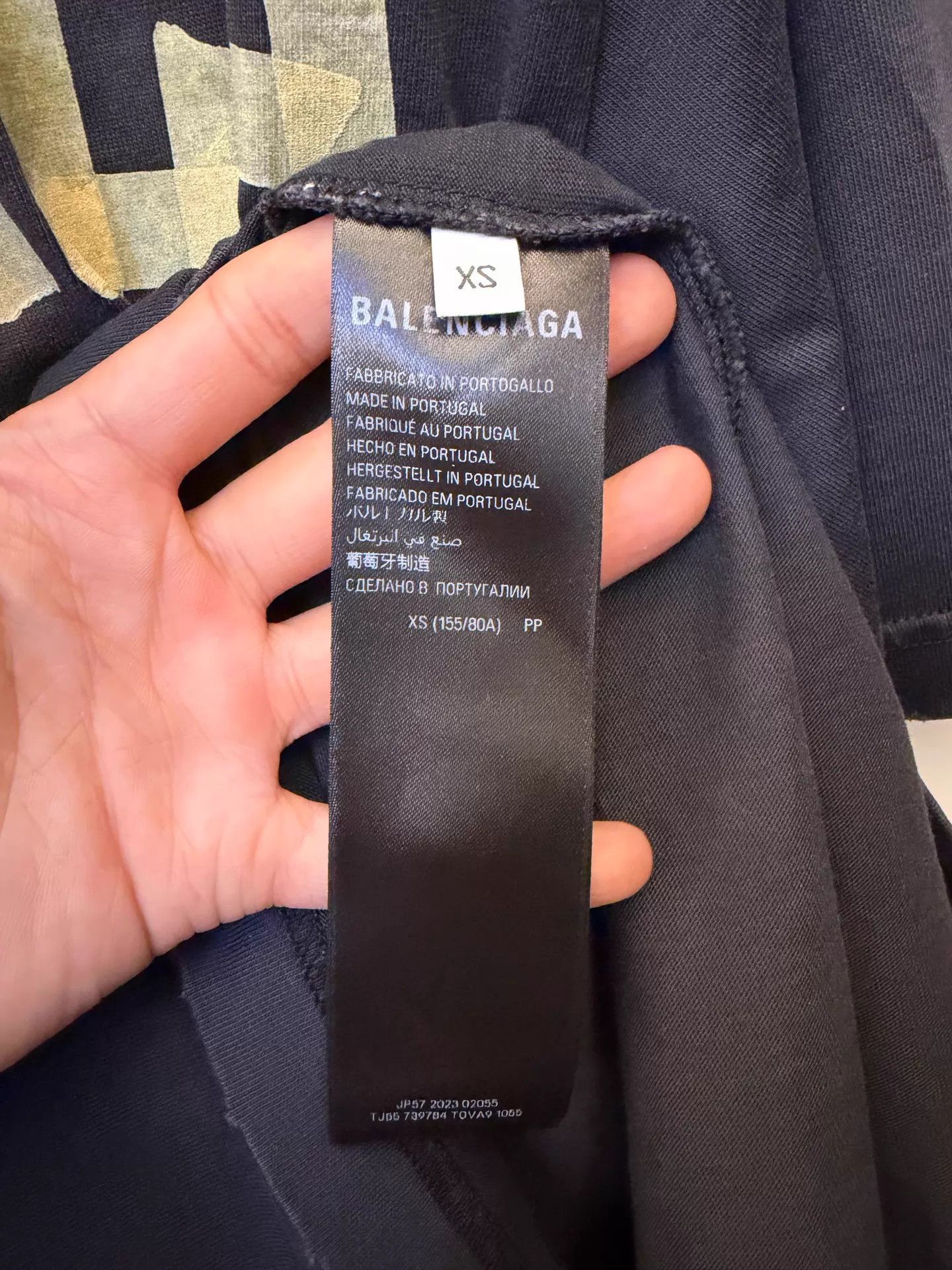 Balenciaga Balenciaga TAPE TYPE SS24 Tape Logo Knit Tee Dark Gray XS Size US XS / EU 42 / 0 - 4 Thumbnail