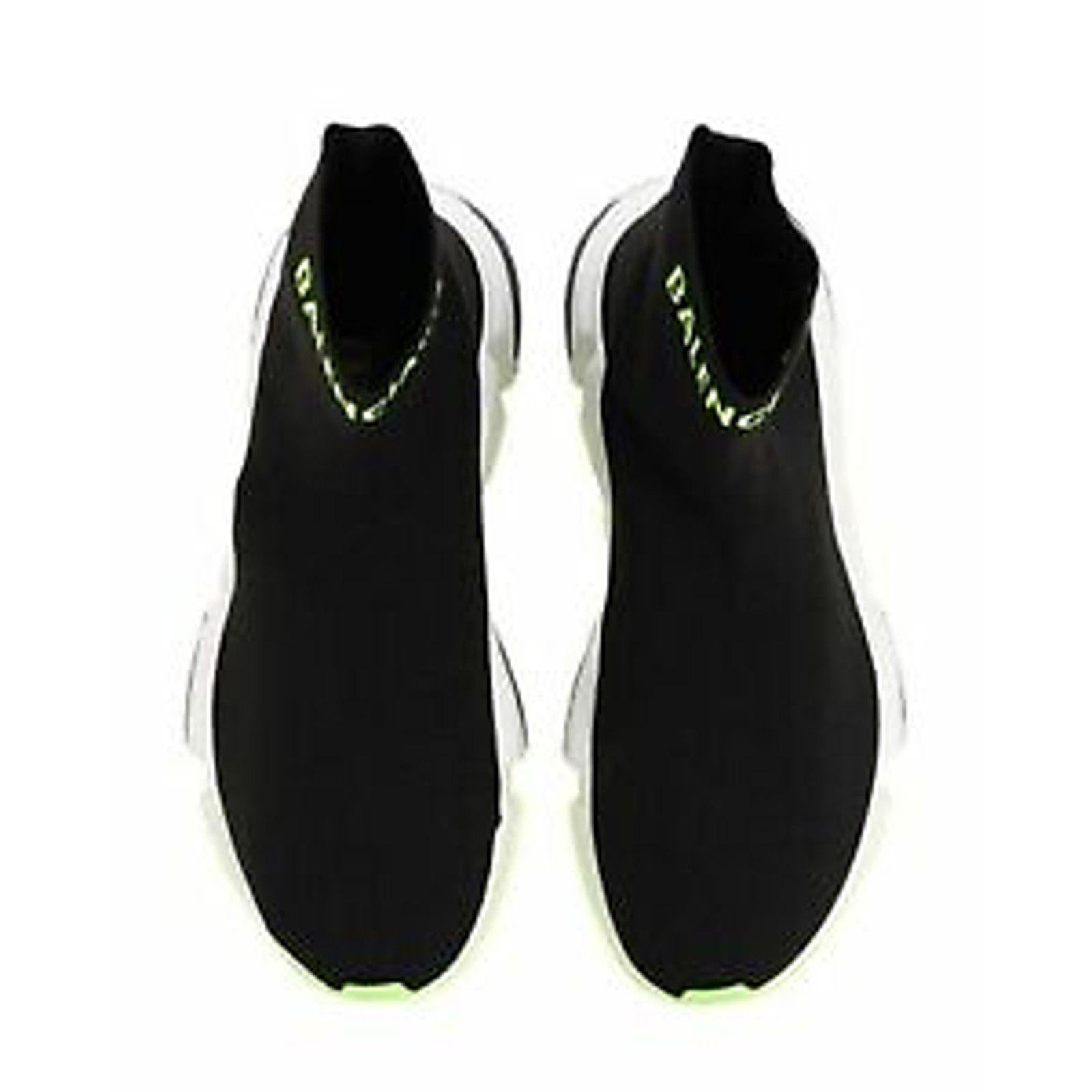 Balenciaga Balenciaga Mens Speed Black Yellow Logo Sock Flat Size US 12 / EU 45 - 6 Thumbnail