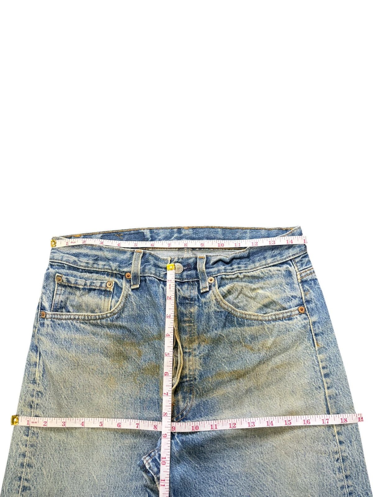 Levi's Vintage 90s Levis 501xx Mud Wash Distress Jean Shorts Size US 29 - 6 Thumbnail