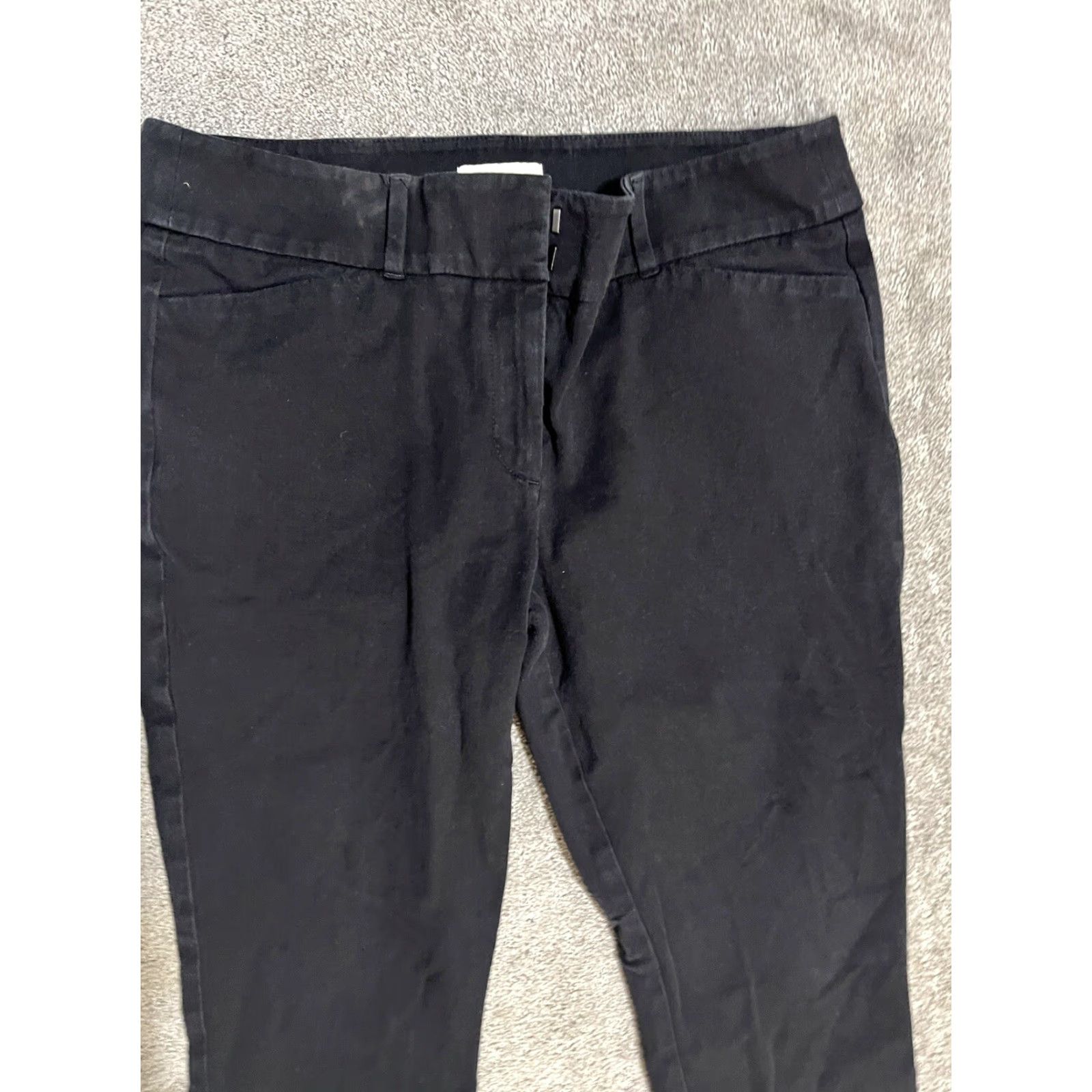 Ann Taylor VINTAGE Ann Taylor LOFT Skinny Ankle Pants Women's Size 8 Black Chino Mid Rise Crop Size 30" / US 8 / IT 44 - 2 Thumbnail