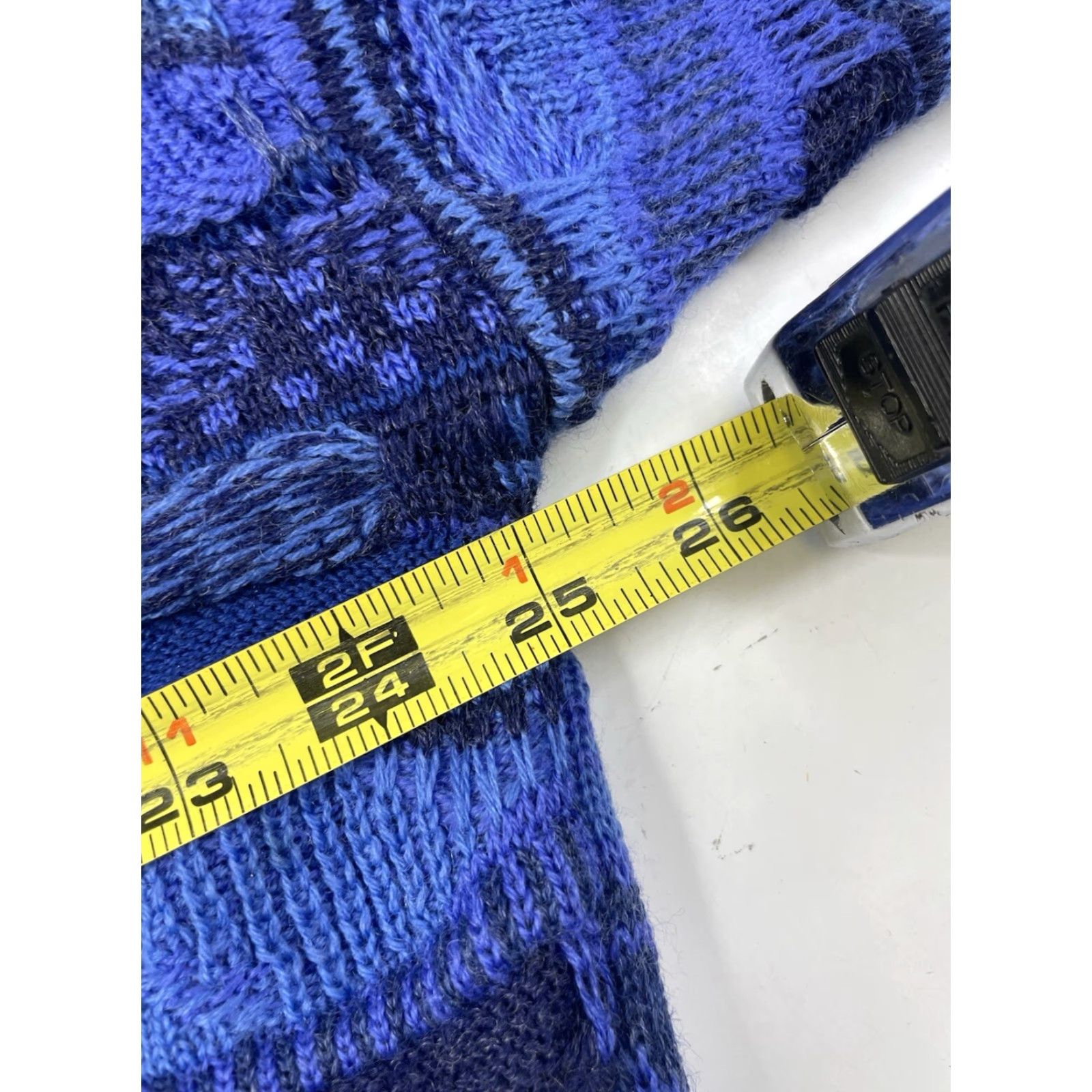 Vintage VINTAGE Purely Australian Jumper Wool 3D BLUE Knit Multicoloured 90s Geometric Crochet Pullover Unisex Adults 2XL Biggie Cosby Size XXL / US 16-18 / IT 52-54 - 7 Thumbnail