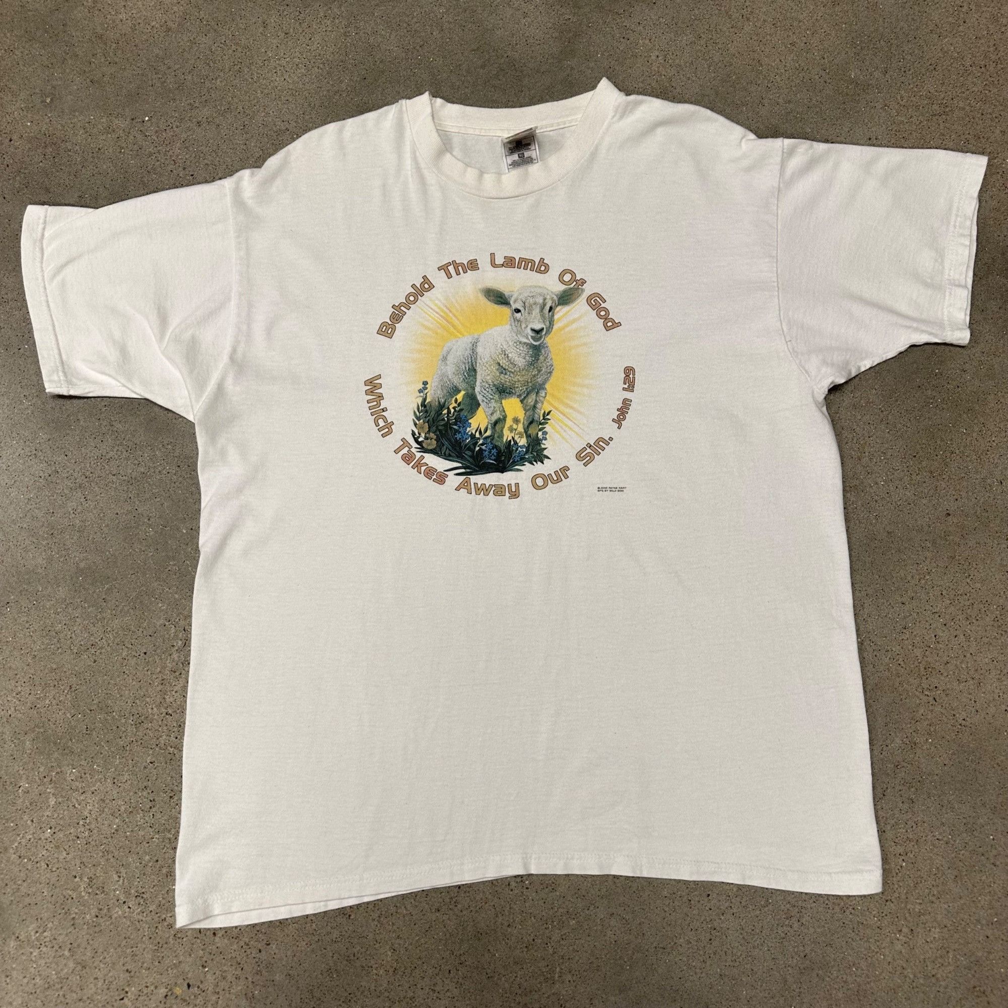 Vintage Vintage Behold The Lamb Of God Jesus Religious Shirt Size US L / EU 52-54 / 3 - 1 Thumbnail
