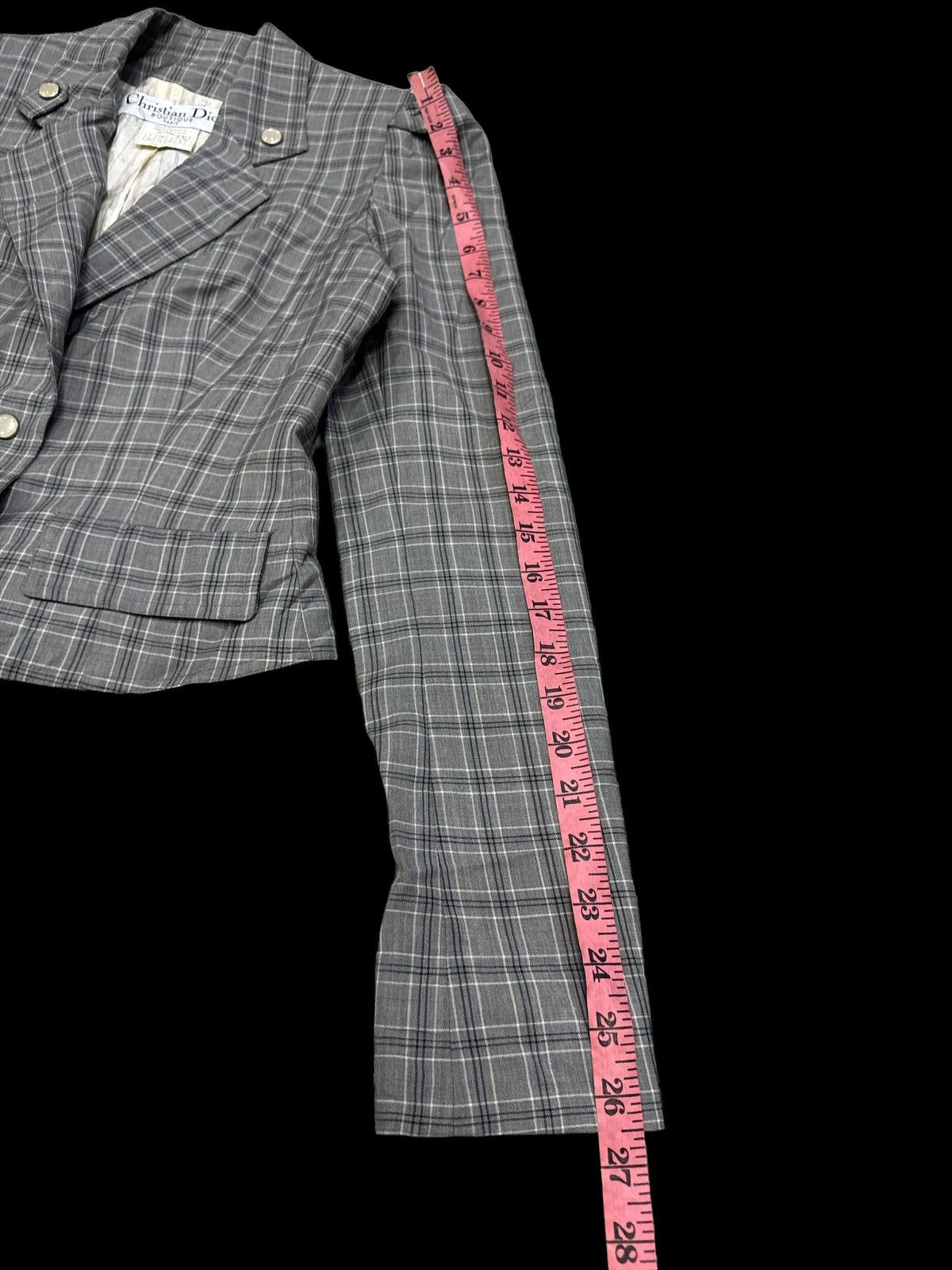 Dior VINTAGE CHRISTIAN DIOR CROPPED WOOL BLAZER Size S / US 4 / IT 40 - 6 Thumbnail