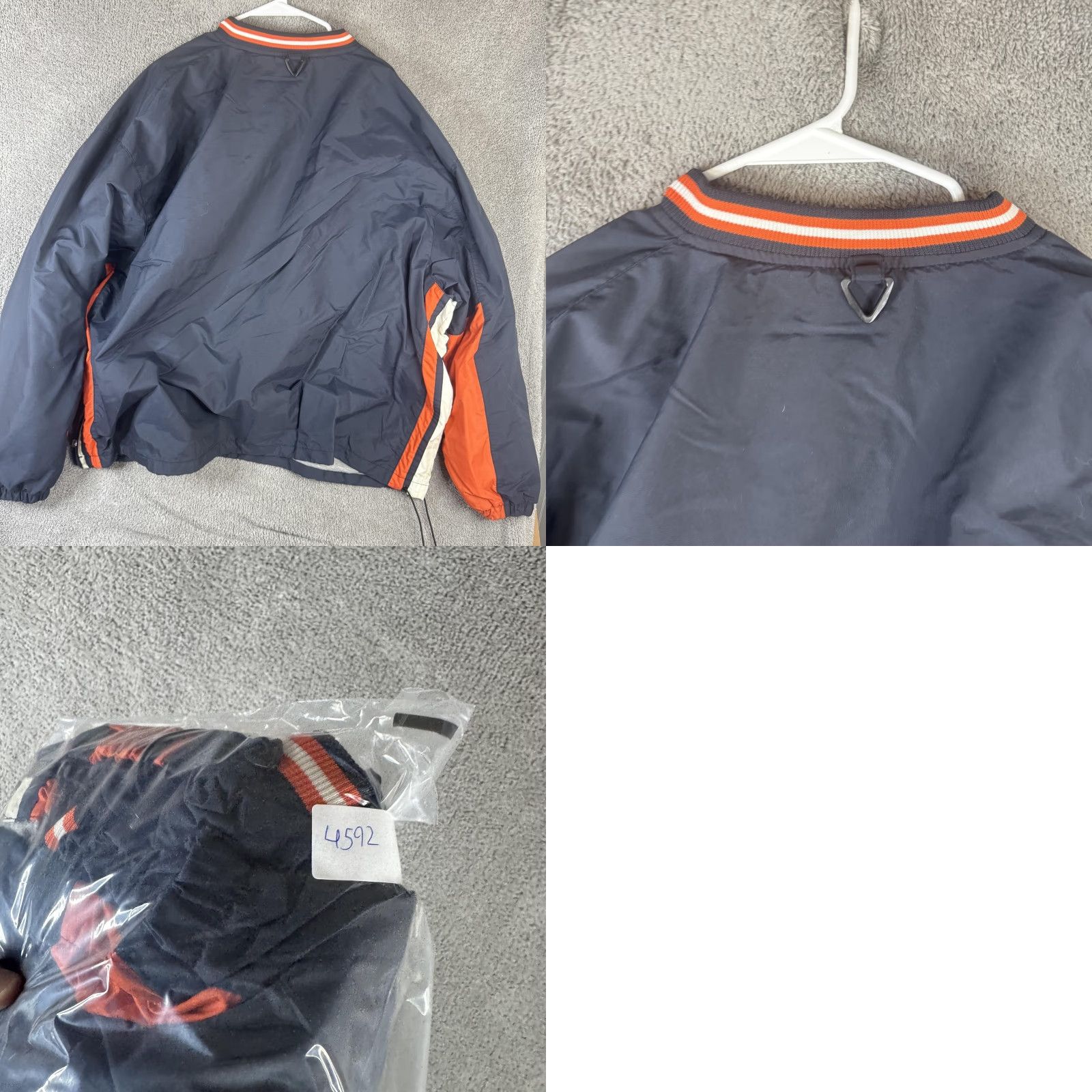 Holloway Holloway Windbreaker Jacket Mens 3XL Blue S Logo V Neck Pullover Lined School Size US XXL / EU 58 / 5 - 9 Thumbnail