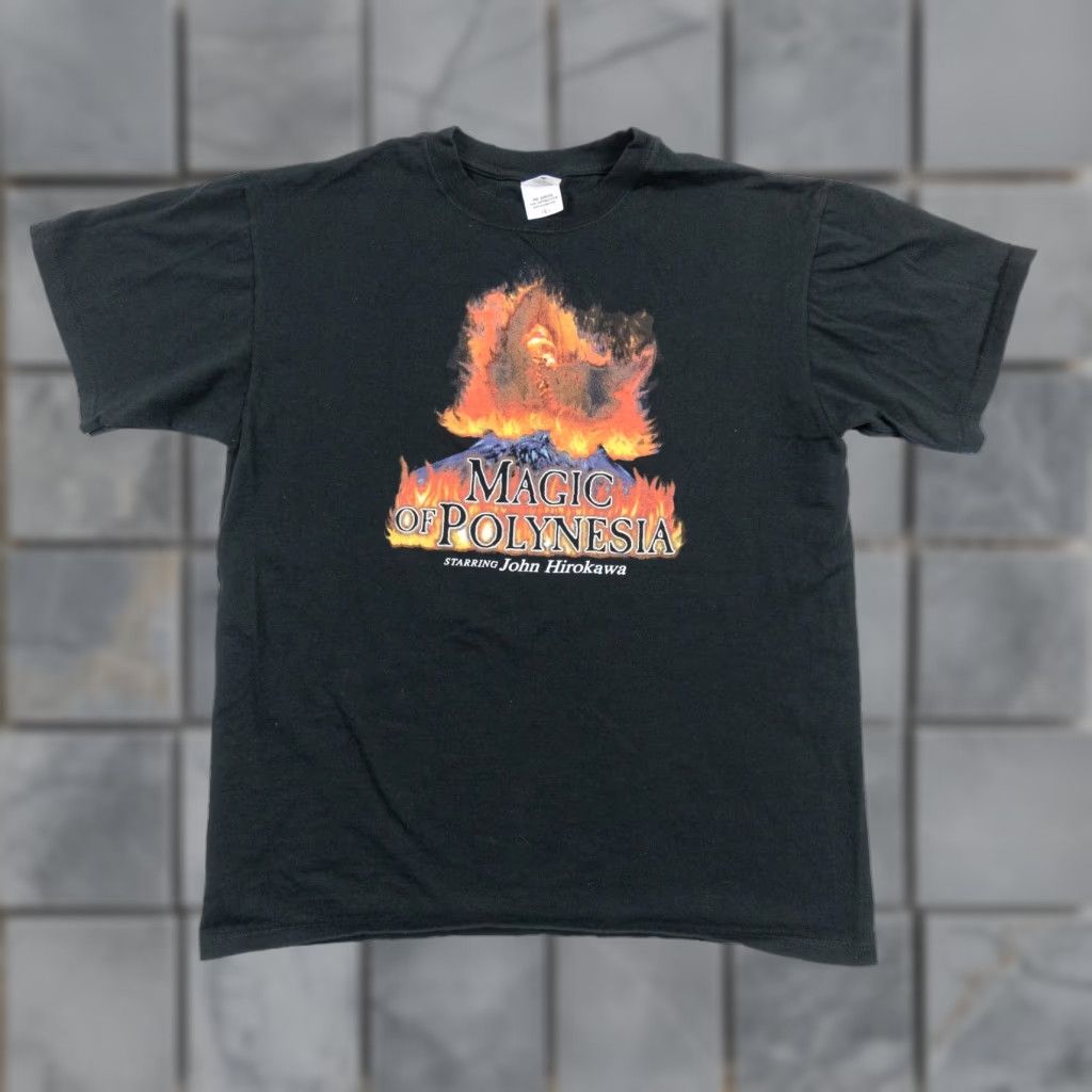 Anvil Anvil Shirt Adult Large Black Hawaiian Volcano Graphic Tee Mens Size US L / EU 52-54 / 3 - 1 Thumbnail